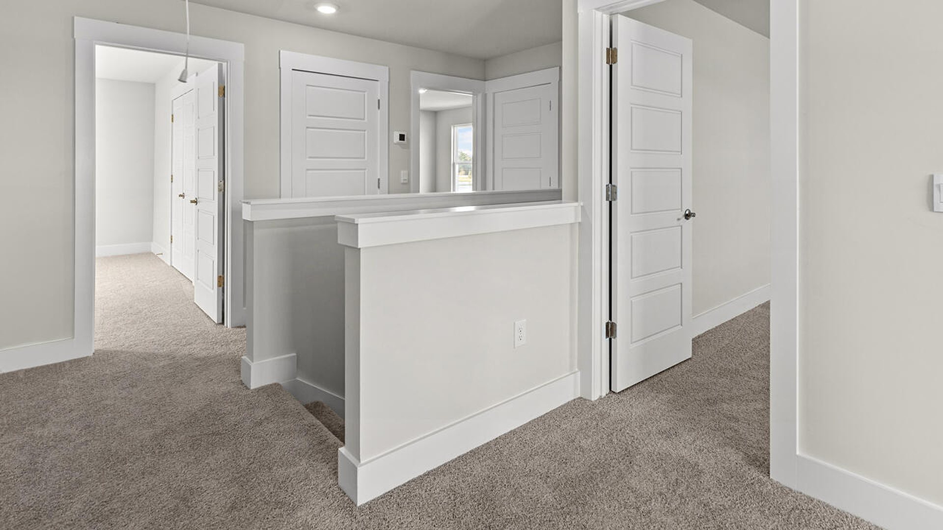 Upstairs, you will find three additional bedrooms and full bathroom. In every bedroom you’ll have carpeted floors and a closet in each room
