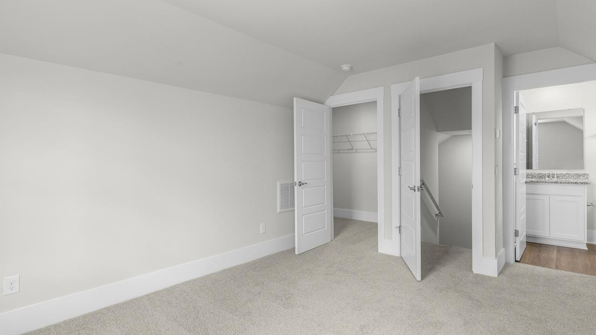 The guest ensuite upstairs provides tons of privacy and LVP flooring throughout the main level makes cleanups a breeze!