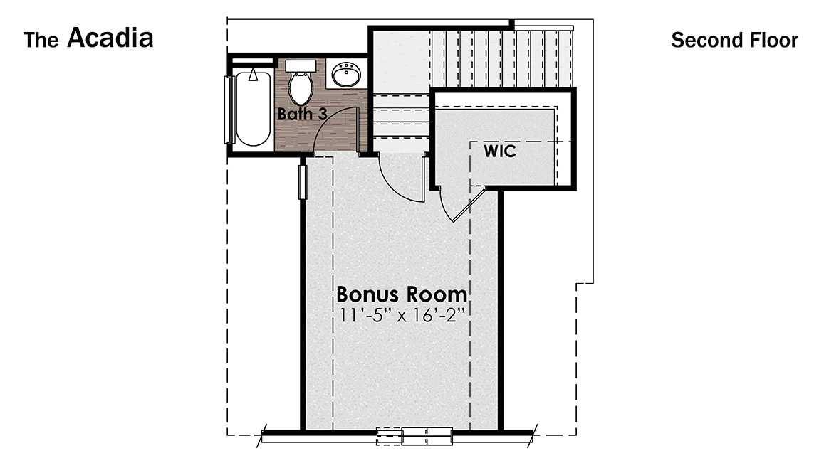 The Acadia is one of our ranch plans available to build in our Rolling Hills community in Bolivia, NC that offers 3 bedrooms, 3 bathrooms, 1,618 of living space and a 2-car garage. There is an upstairs bonus room and full bathroom. This floorplan has so much to offer future homeowners!