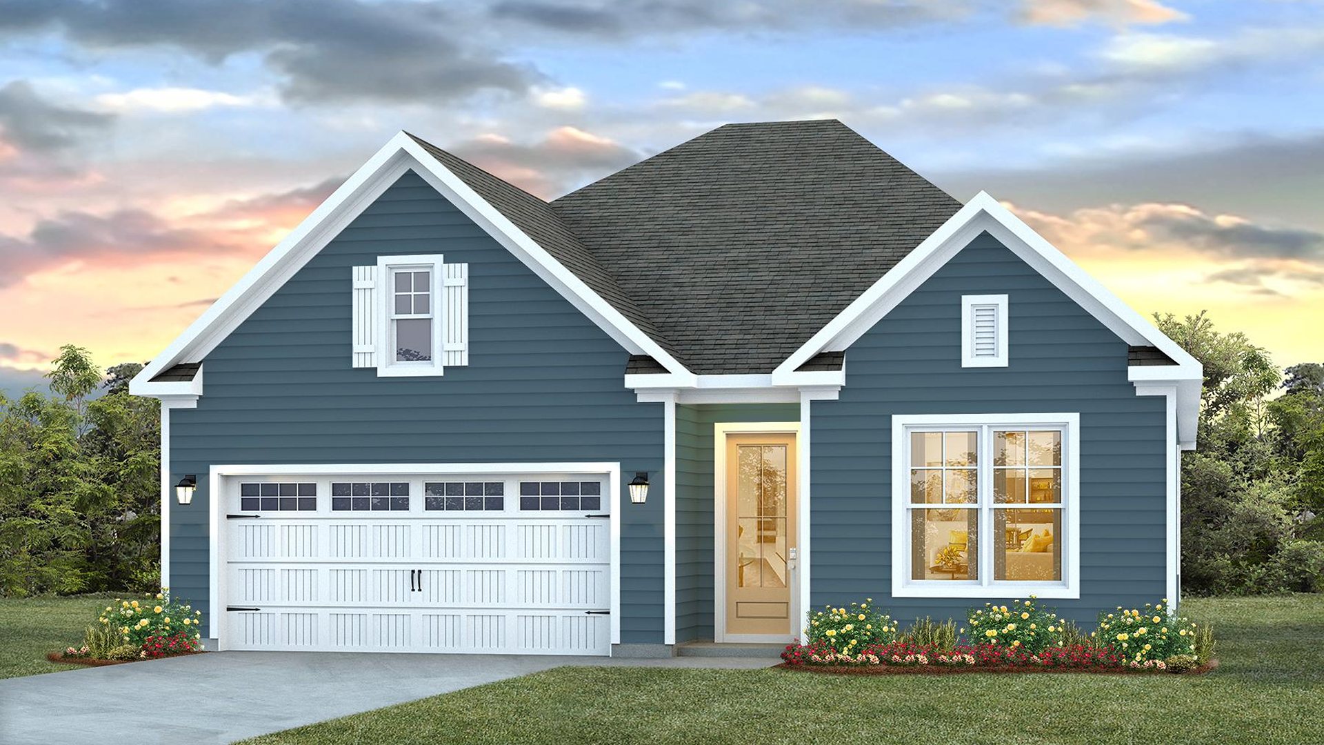 The Claiborne is one of our ranch plans offered in the Rolling Hills community in Bolivia, North Carolina. Boasting 4 bedrooms and 2 bathrooms, this plan has a lot to offer in the 1,774 square feet. Choose between 3 unique exterior elevations to match your personal style.