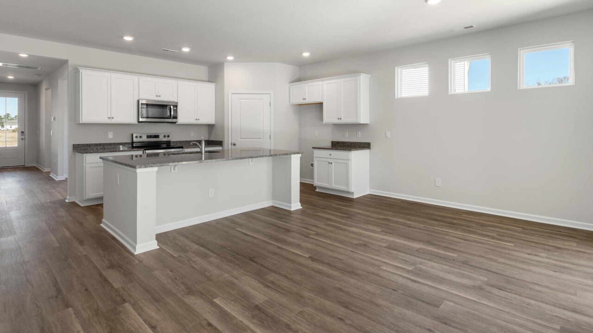 The Darby floorplan provides an open floorplan, 3 sizeable bedrooms, a bright and airy study off the entry way and functional living all in one ranch style home. This open concept home features 9 ft. ceilings.