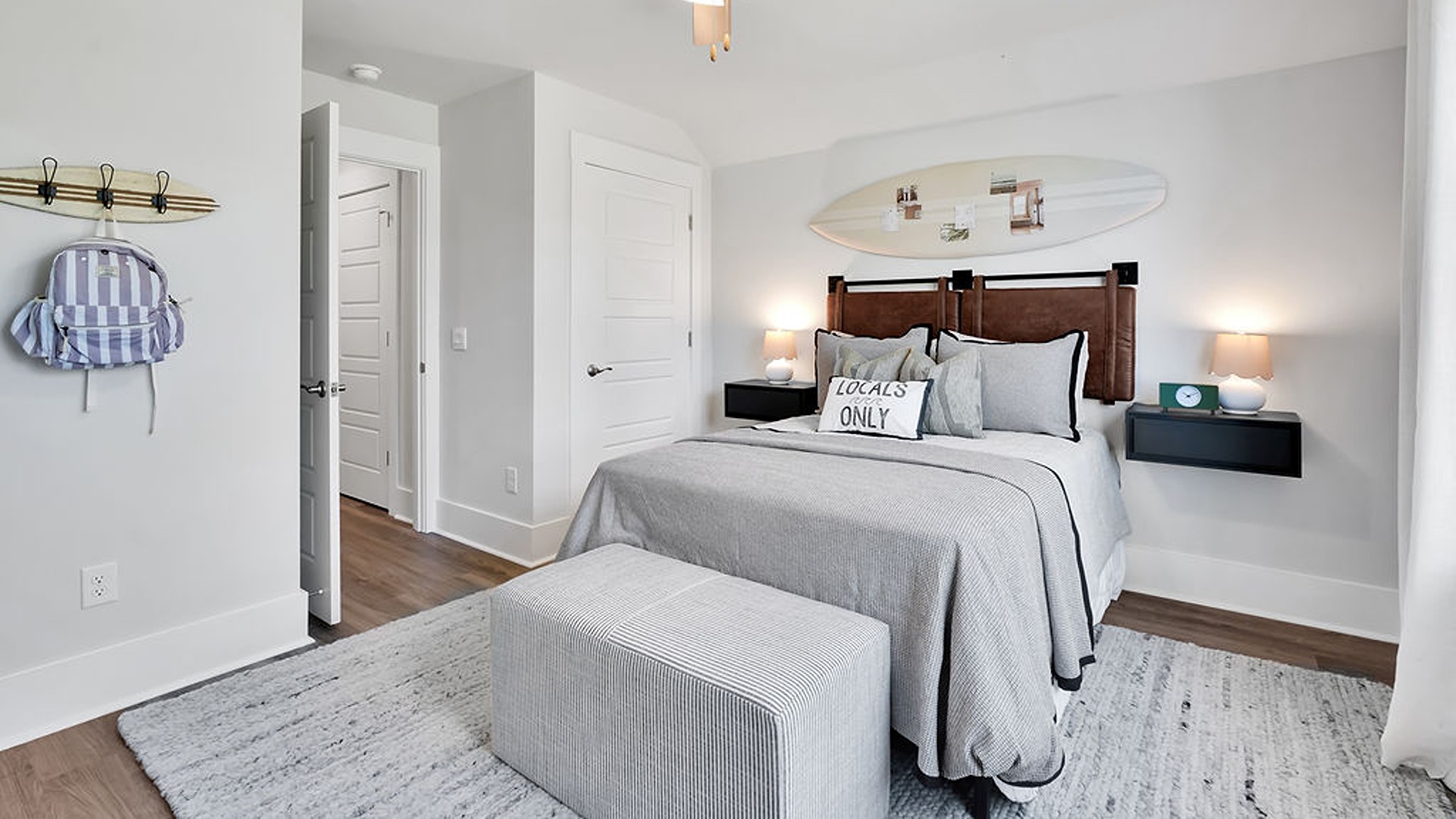 The primary bedroom has its own attached bathroom that features a walk-in closet and all the space you need to get ready in the morning. Sharing a sink isn’t a worry with the double vanity, and you also get additional privacy with a separate door for the toilet and shower.