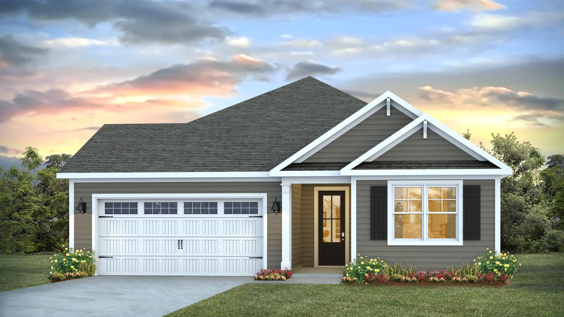 The Litchfield is a 3 bedroom 2 baths and 2,032 sq ft of living space and is one of our most desirable single story homes