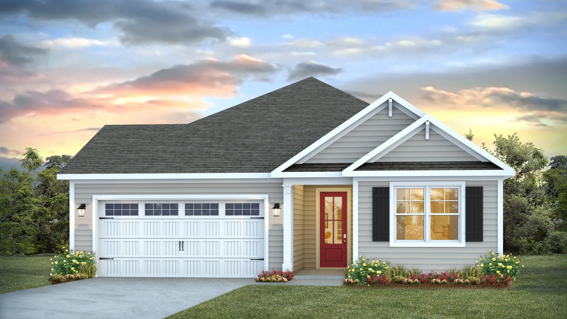 The Litchfield is 3 bedrooms, 2 bath, 1,983 sq ft of open concept living space located in Bolivia, North Carolina in our Rollings Hills community.