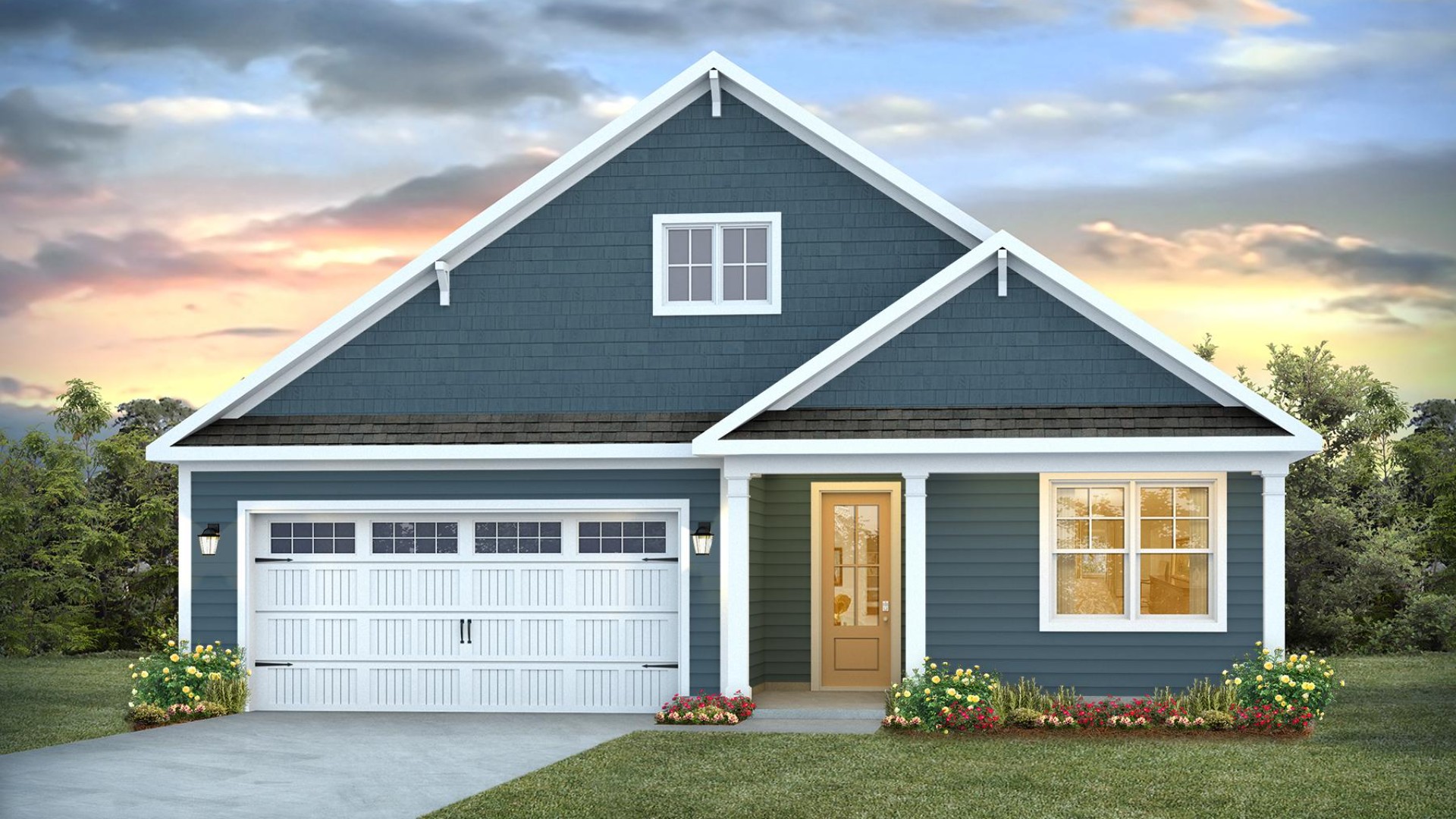 The Litchfield is 3 bedrooms, 2 bath, 1,983 sq ft of open concept living space located in Bolivia, North Carolina in our Rollings Hills community.