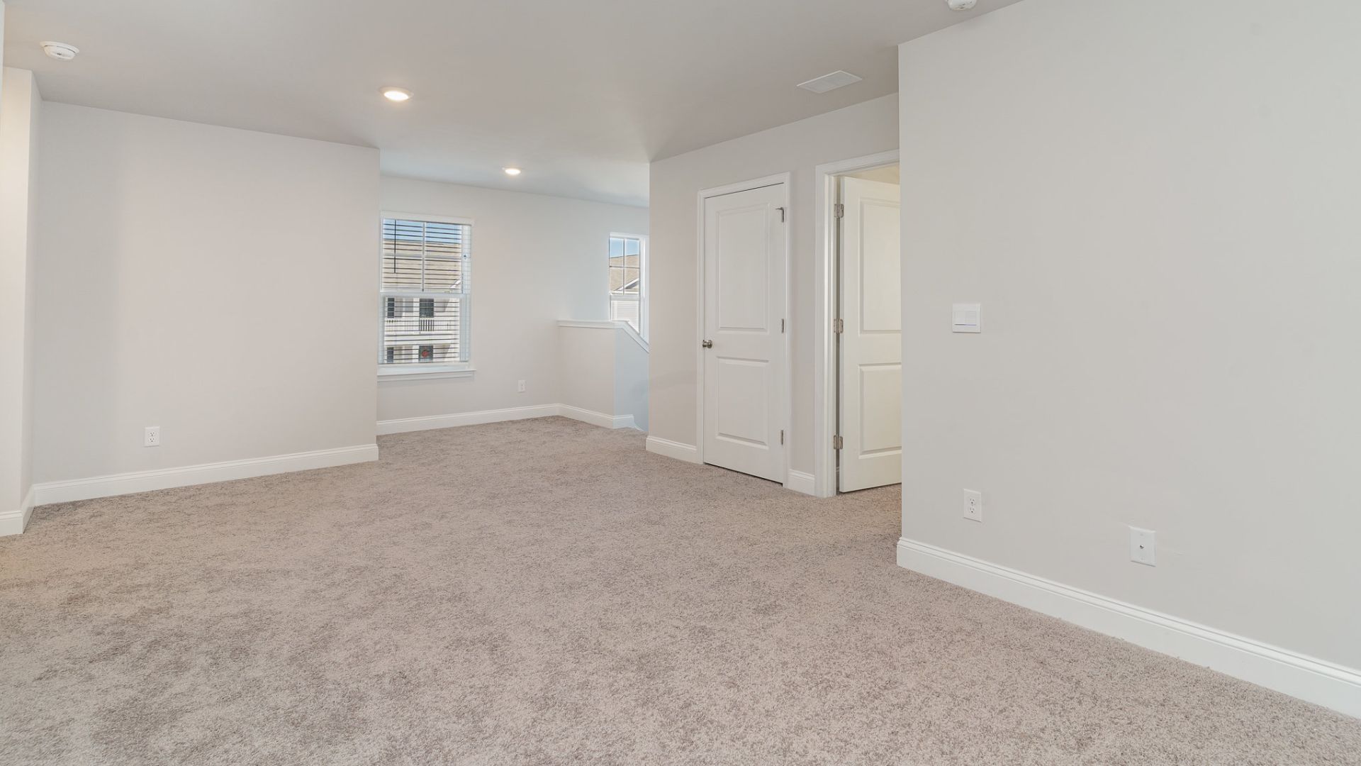 The primary bedroom has its own attached bathroom that features a walk-in closet and all the space you need to get ready in the morning. Sharing a sink isn’t a worry with the double vanity, and you also get additional privacy with a separate door for the toilet and shower.  You are greeted by a versatile loft on the second floor which is surrounded by the three additional bedrooms. In every bedroom you’ll have carpeted floors and a closet in each room. Whether these rooms become bedrooms, office spaces, or other bonus rooms, there is su