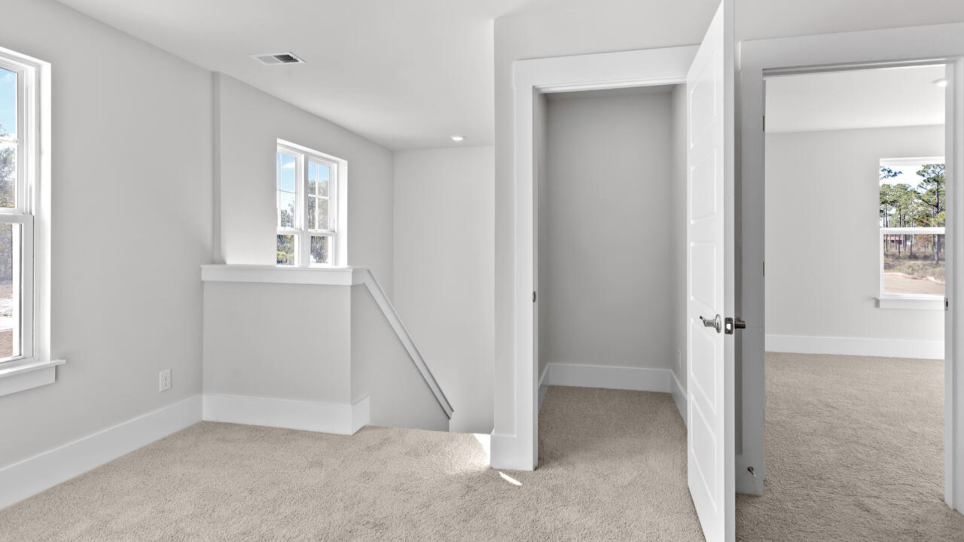 You are greeted by a versatile loft on the second floor which is surrounded by the three additional bedrooms. In every bedroom you’ll have carpeted floors and a closet in each room.