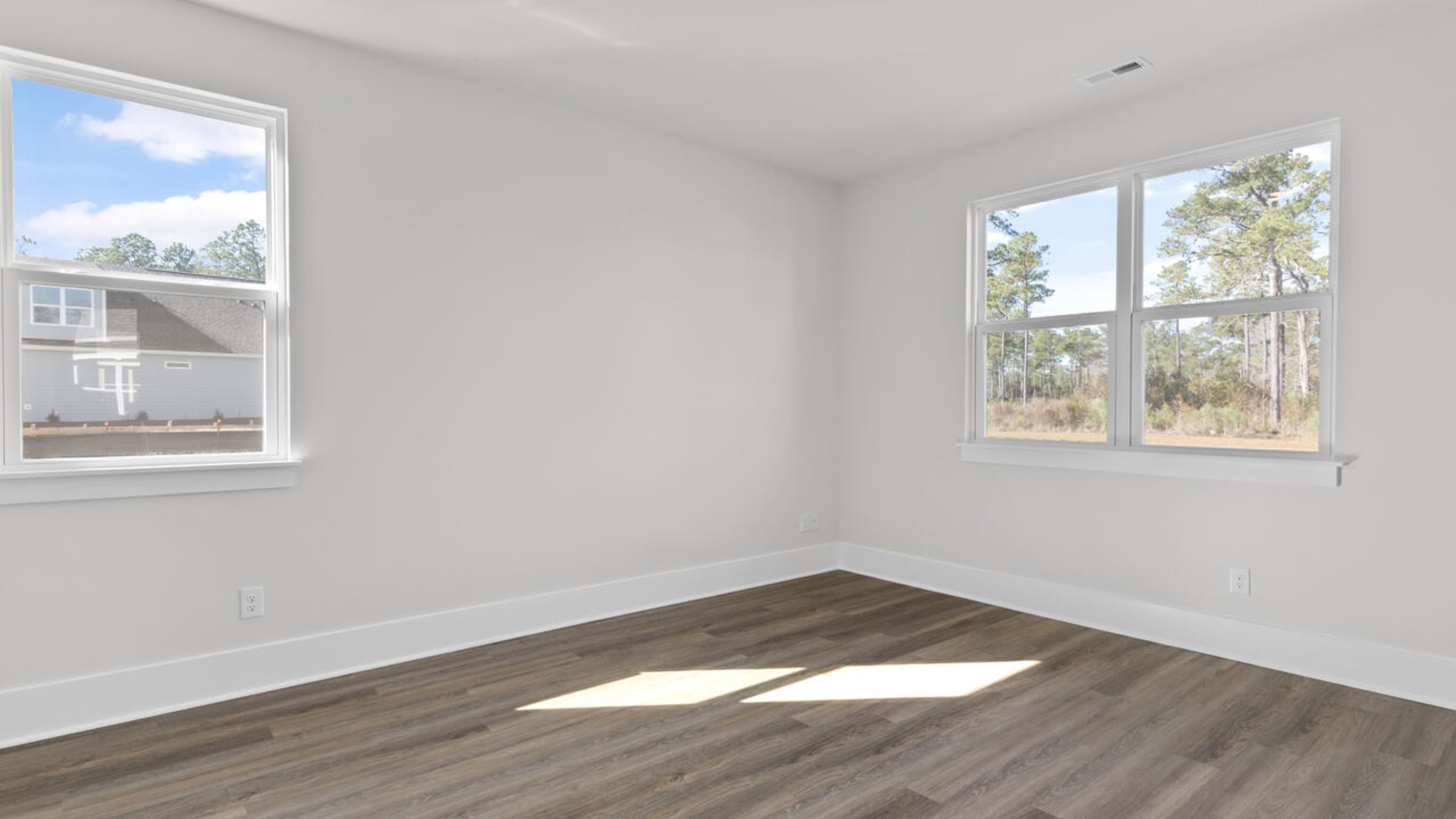 The primary bedroom has its own attached bathroom that features a walk-in closet and all the space you need to get ready in the morning.