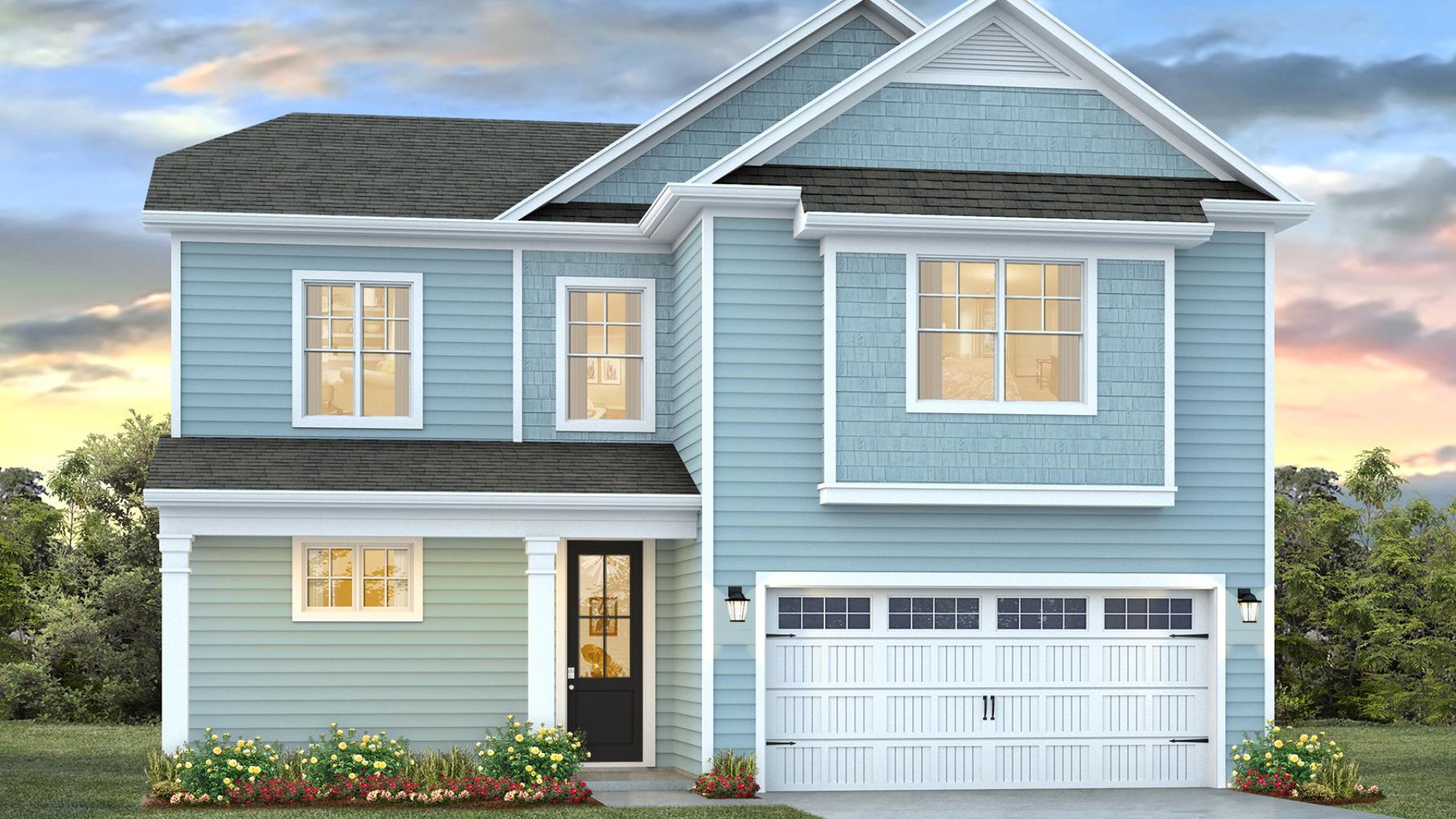 The Belfort floorplan is a 4 bedroom, 2.5 bath, 2,271 sq ft of open concept living space perfect for any stage of life. This plan is in Bolivia, North Carolina in our Rolling Hills community.