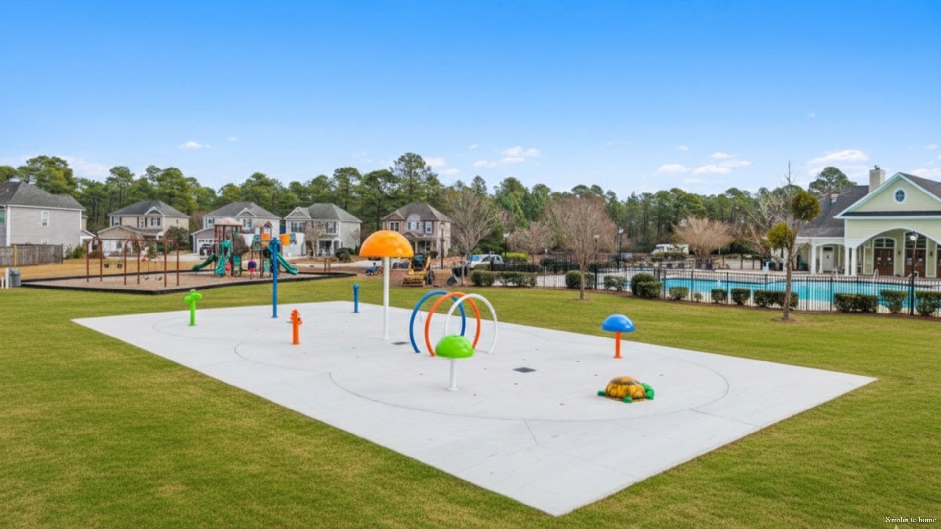 Homeowners have access to a range of amenities such as a well-equipped clubhouse, a fitness room, a spacious competition swimming pool, splashpad, a kiddie pool, a hot tub, a sports court, a playground, and picturesque nature trails for walking.