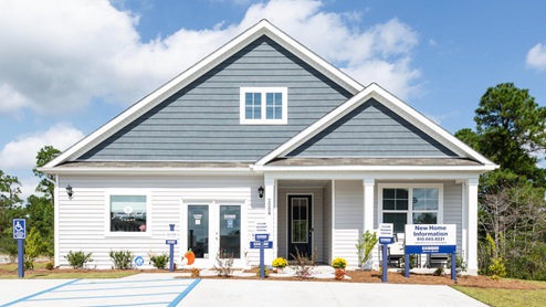 Discover the allure of Grayson Park located in Leland NC. The Litchfield plan is a perfect home for beach living and entertaining. 3 Bedrooms, 2 baths, 2032 sq ft.