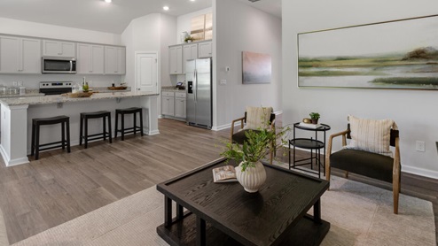 The Litchfield plan is a perfect home for beach living and entertaining. Completely open floor plan
