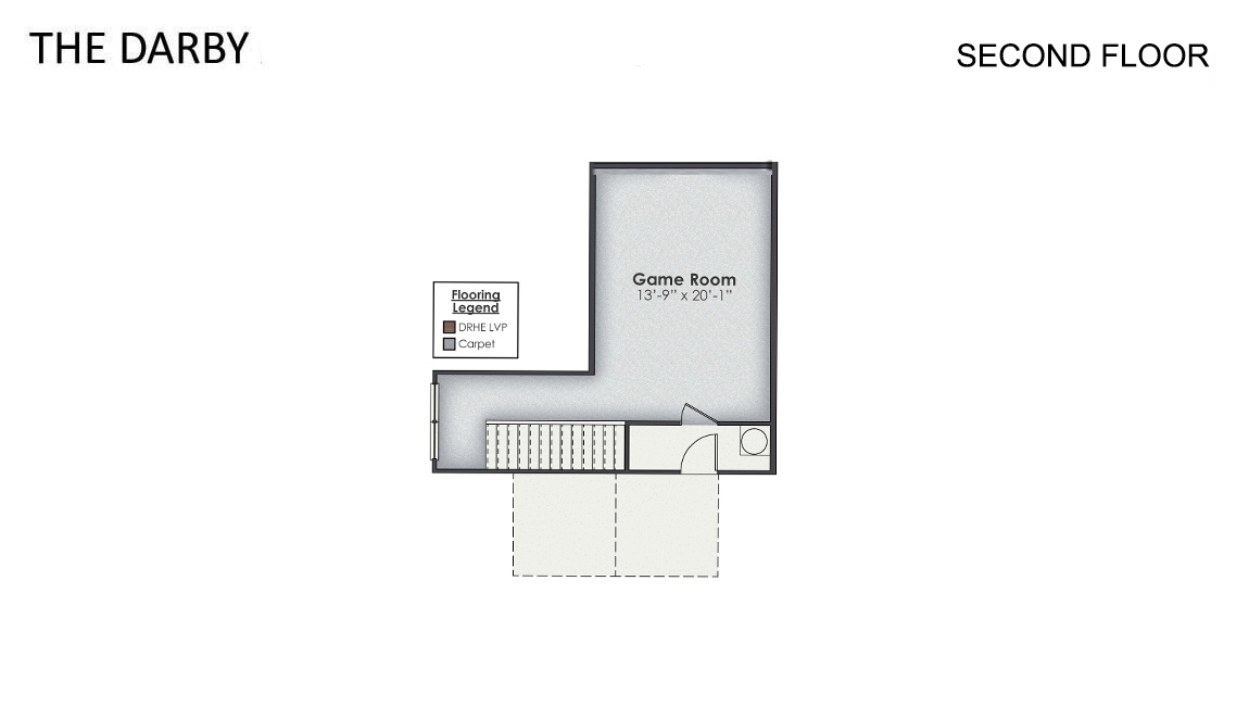 New homes in Leland. NC. Grayson Park. The Darby is a beautiful home with 3 bedrooms/1 flex room and 2 full baths, and two car garage. This open concept home features 9 ft. ceilings, granite kitchen counter top