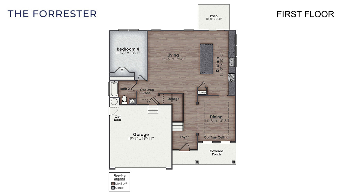 New Homes in Leland NC. Grayson Park with Amenities. The Forrester plan is a gracious home perfect for beach living and entertaining. Smart Home technology included. Open floor plan with giant granite island open large gourmet kitchen.