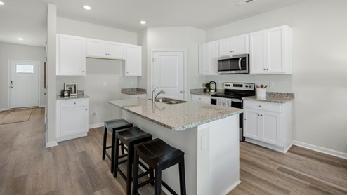 New Townhomes in leland NC. Grayson Park. Belmont townhomes offer 1-story living with all the features you expect. This 3-bedroom 2 bath townhome comes standard with LVT flooring, granite countertops in the kitchen and an open floor plan.