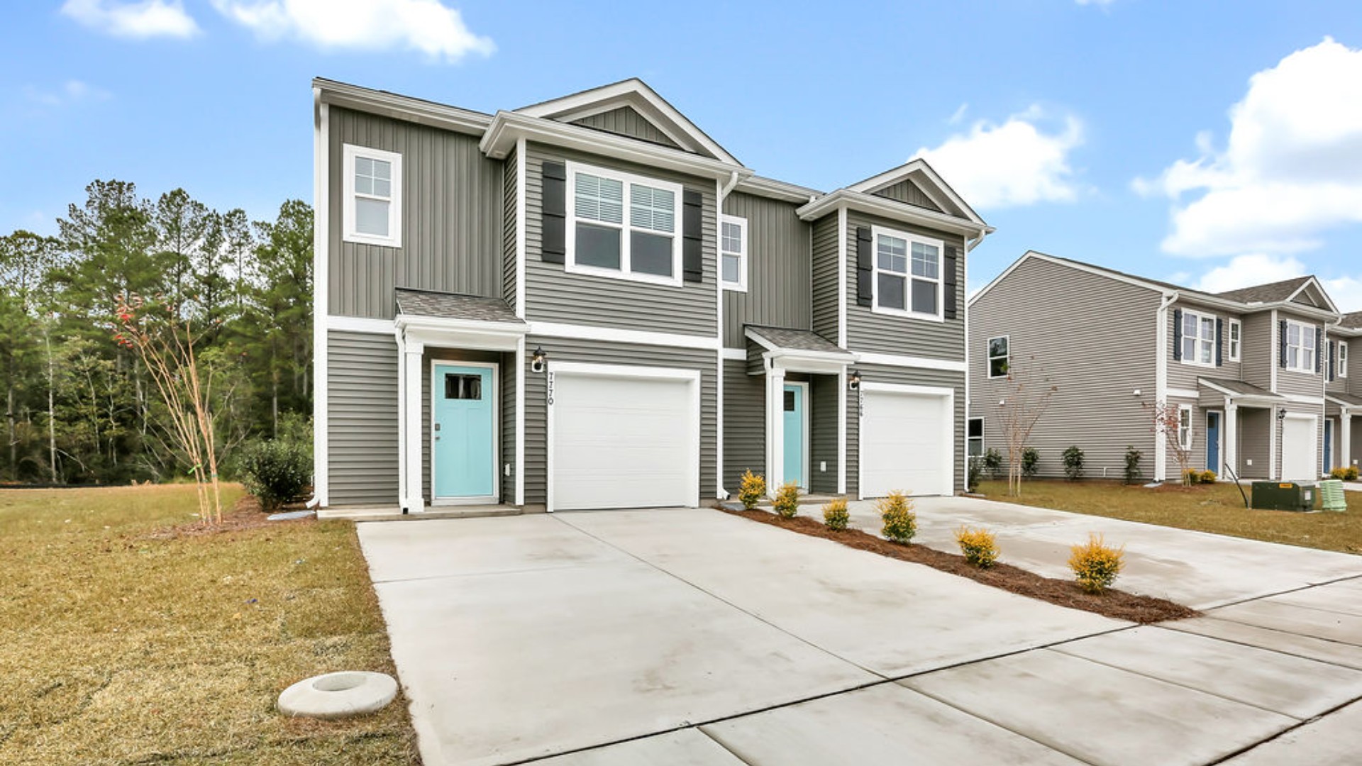 The Pearson is a two-story floor plan with a single-car garage. The open concept living design allows an easy flow to the kitchen, dining room and living room