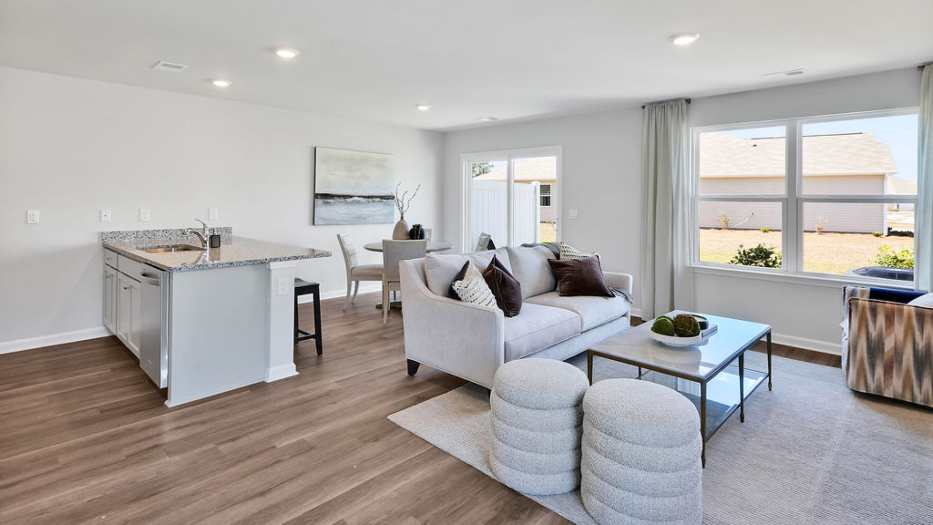 New Homes in Leland NC. Townhomes. Grayson Park. Welcome to the Mitchell! A two-story townhome with 4 bedrooms, 2.5 Baths, and 1 car garage in a prime location