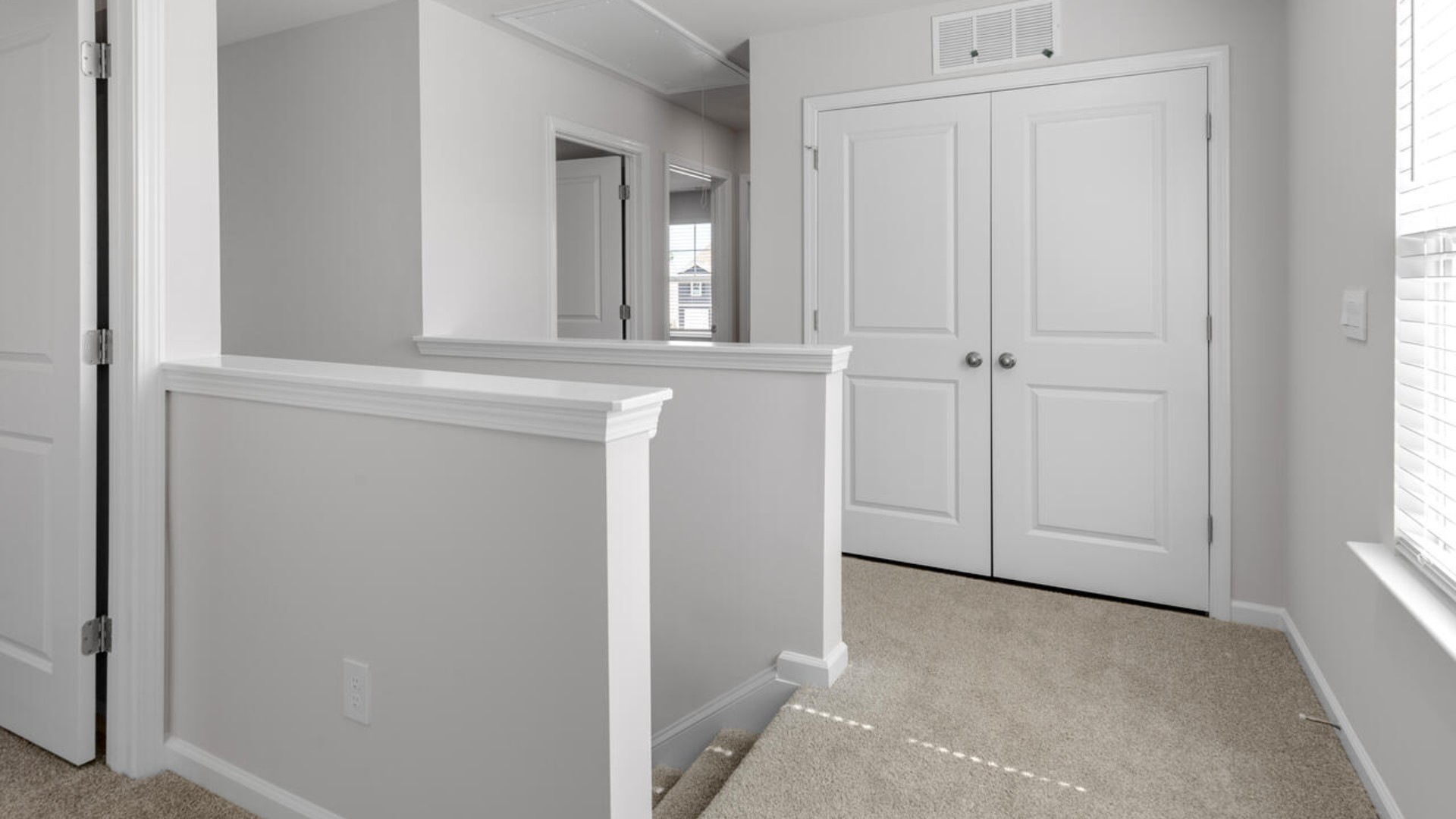 Upstairs you will find four bedrooms and 2 full baths. In every bedroom you’ll have carpeted floors and a closet in each room. Whether these rooms become bedrooms, office spaces, or other bonus rooms, there is sure to be comfort.