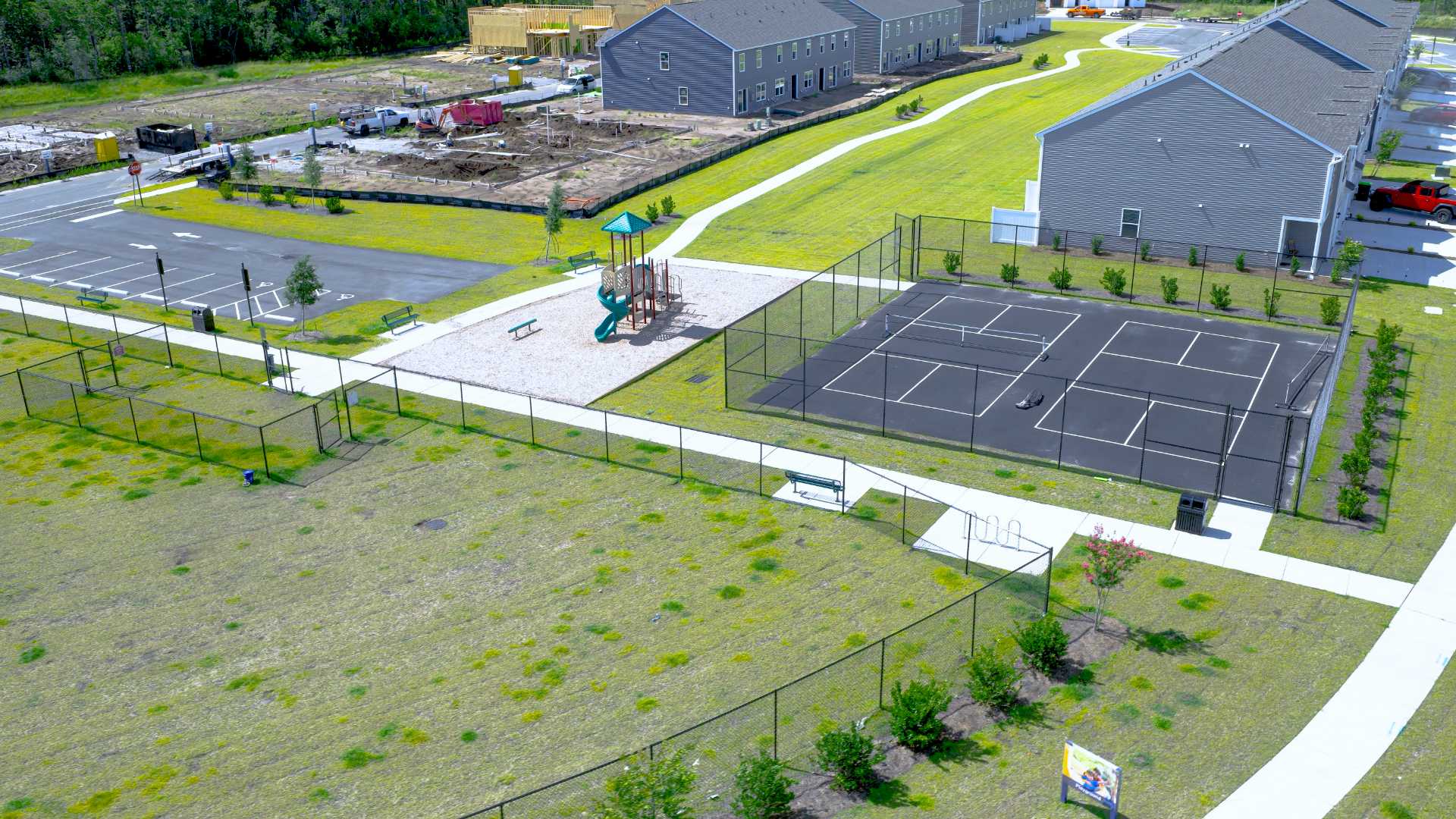 A fantastic addition to the Grayson Park community for our Homeowners! The new lineup of amenities that include Pickleball Courts, Bocce Court, Playground, Dog Park and a Walking Trail.  Homeowners have access to a range of amenities such as a well-equipped clubhouse, a fitness room, a spacious competition swimming pool, a kiddie pool, a hot tub, a sports court, a playground, and picturesque nature trails for walking.