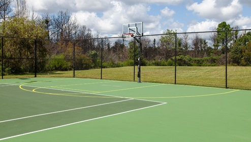 Residents have access to a range of amenities such as a well-equipped clubhouse, a fitness room, a spacious competition swimming pool, a kiddie pool, a hot tub, a sports court, a playground, and picturesque nature trails for walking.