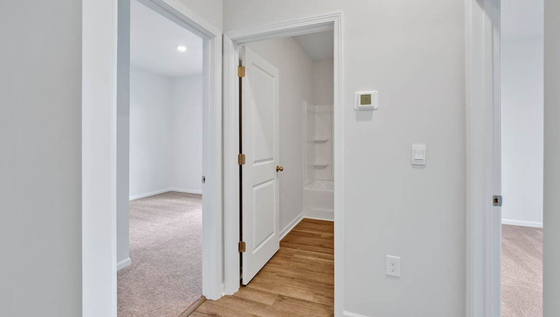 In every bedroom you’ll have vinyl flooring and a closet in each room. Whether these rooms become bedrooms, office spaces, or other bonus rooms