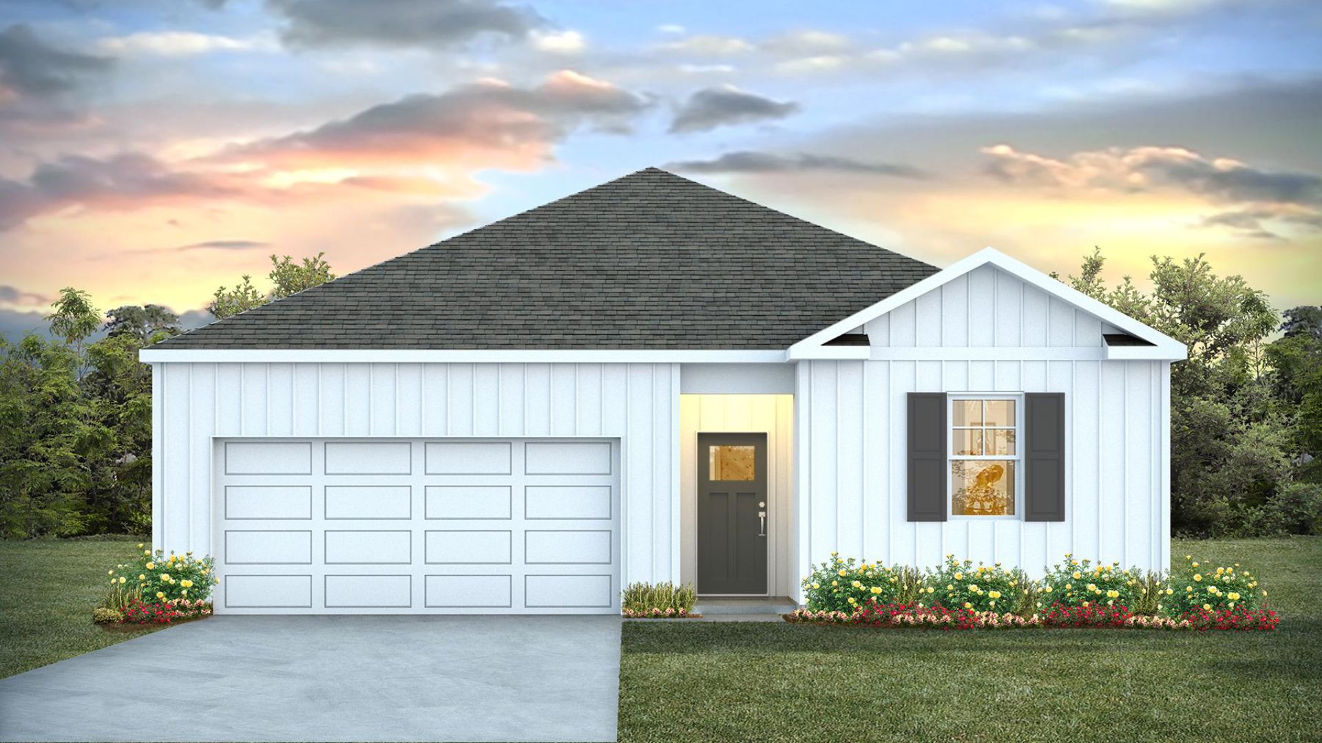 The Kerry floor plan offers open living space and a 2-car garage. Inside this 3 bedroom, 2 bathroom home, you’ll find 1,475 square feet of comfortable living.