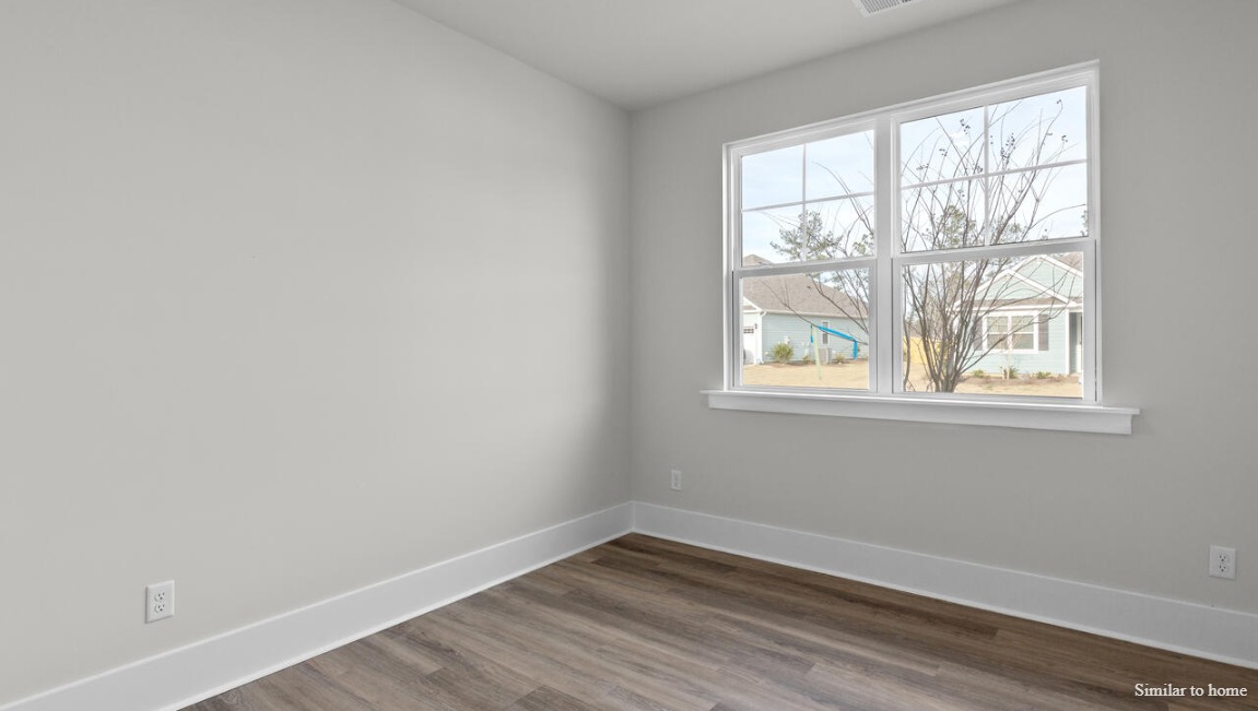 . In every bedroom you’ll have vinyl flooring and a closet in each room. Whether these rooms become bedrooms, office spaces, or other bonus rooms, there is sure to be comfort.