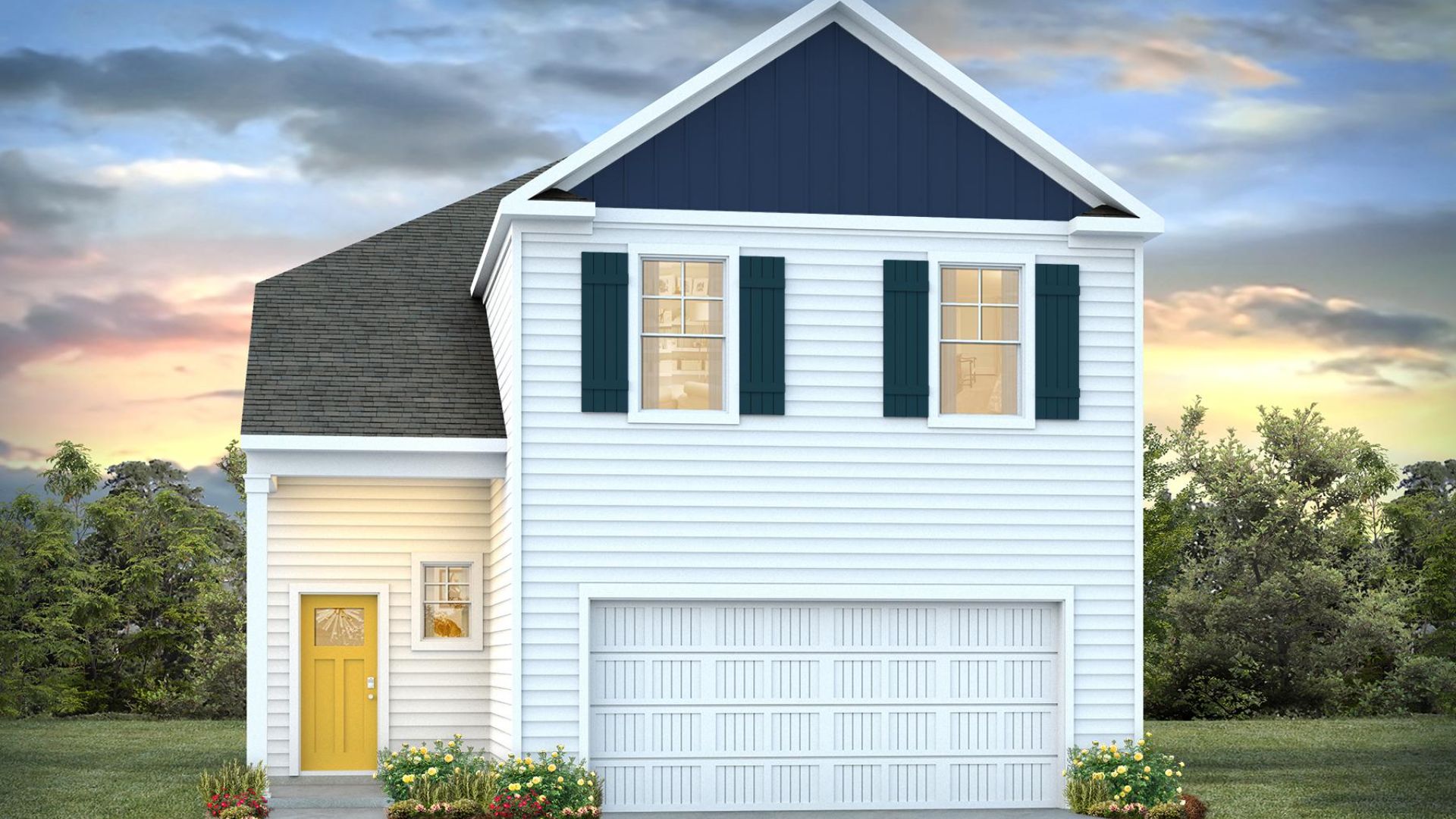 The Elle is one of our two-story floorplans in Brookside at Half Moon in Richlands, North Carolina. Inside this 5 bedroom, 3.5 bathroom home, you’ll find 2,713 square feet of comfortable living.