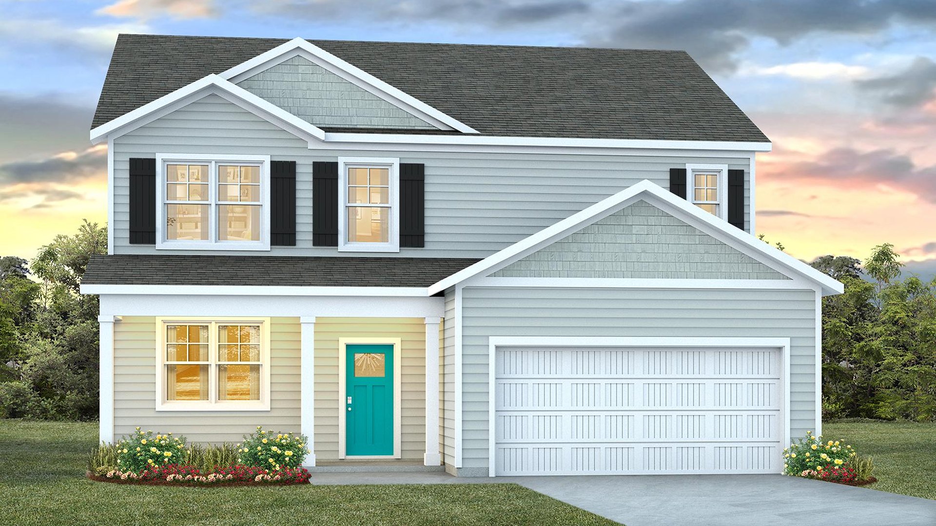 The Elle is one of our two-story floorplans in Brookside at Half Moon in Richlands, North Carolina. Inside this 5 bedroom, 3.5 bathroom home, you’ll find 2,713 square feet of comfortable living.