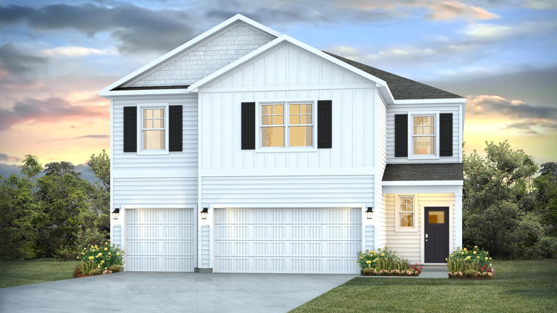 The Guilford is one of our two-story floorplans featured in our Brookside at Half Moon community in Richlands, North Carolina. With 3 modern exteriors to choose from, the Guilford is sure to turn heads. Inside this 5 bedroom, 4.5 bathroom home, you’ll find 3,503 square feet of comfortable living.