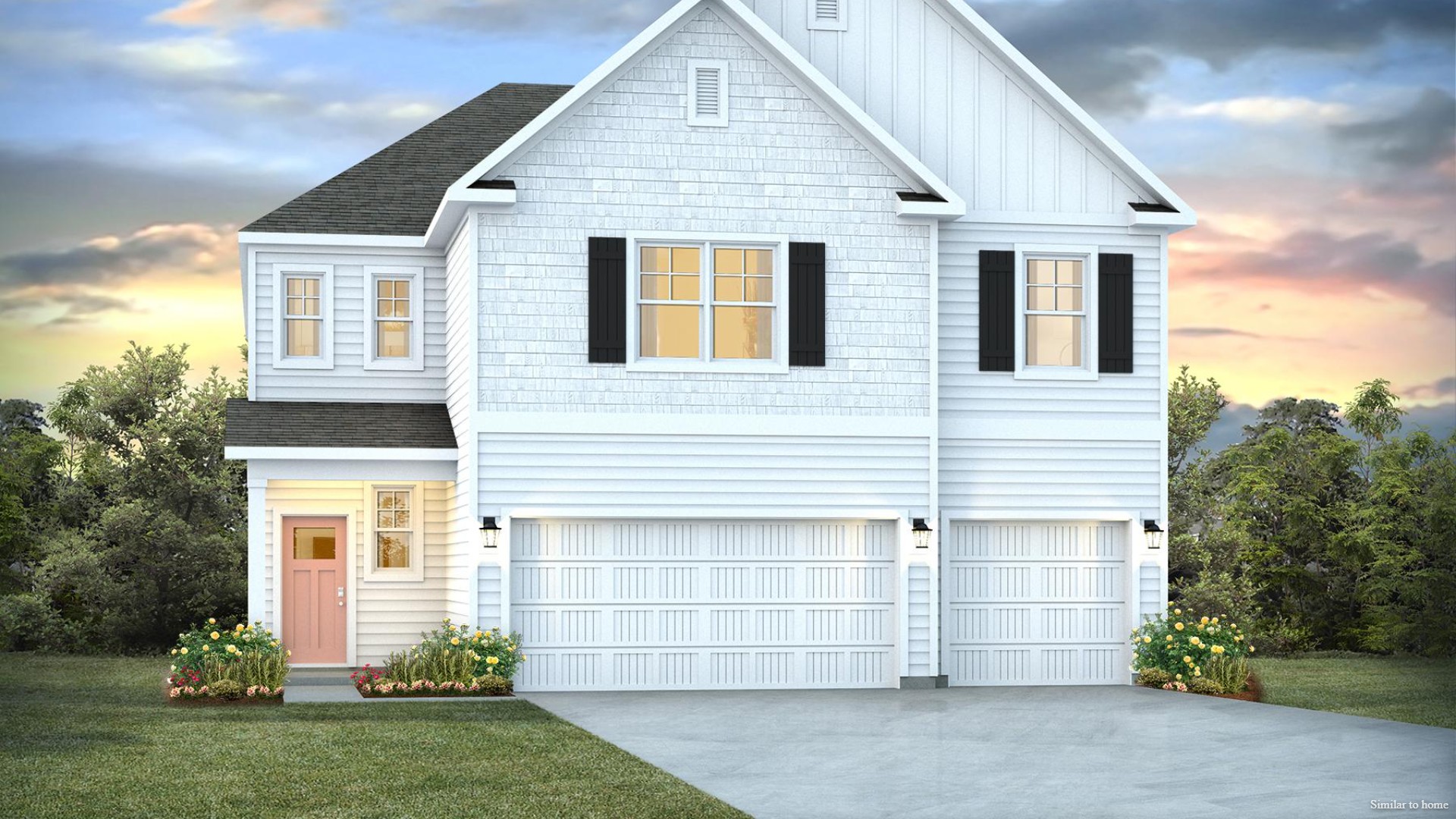 the Guilford is sure to turn heads. Inside this 5 bedroom, 4.5 bathroom home, you’ll find 3,503 square feet of comfortable living. The living area is an open concept, where your kitchen, living, and dining areas blend seamlessly into a space perfect for everyday living and entertaining.