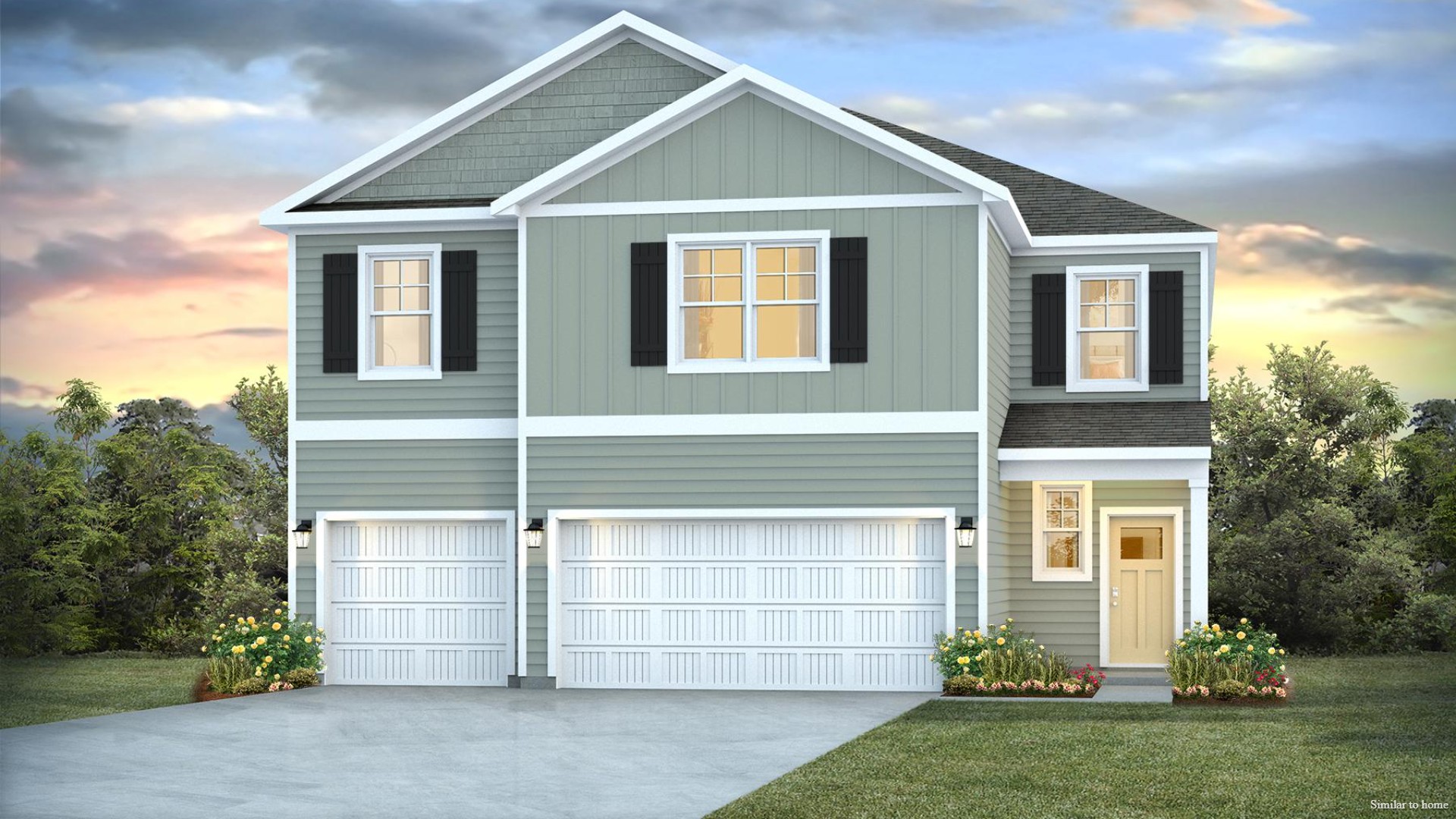 the Guilford is sure to turn heads. Inside this 5 bedroom, 4.5 bathroom home, you’ll find 3,503 square feet of comfortable living. The living area is an open concept, where your kitchen, living, and dining areas blend seamlessly into a space perfect for everyday living and entertaining.
