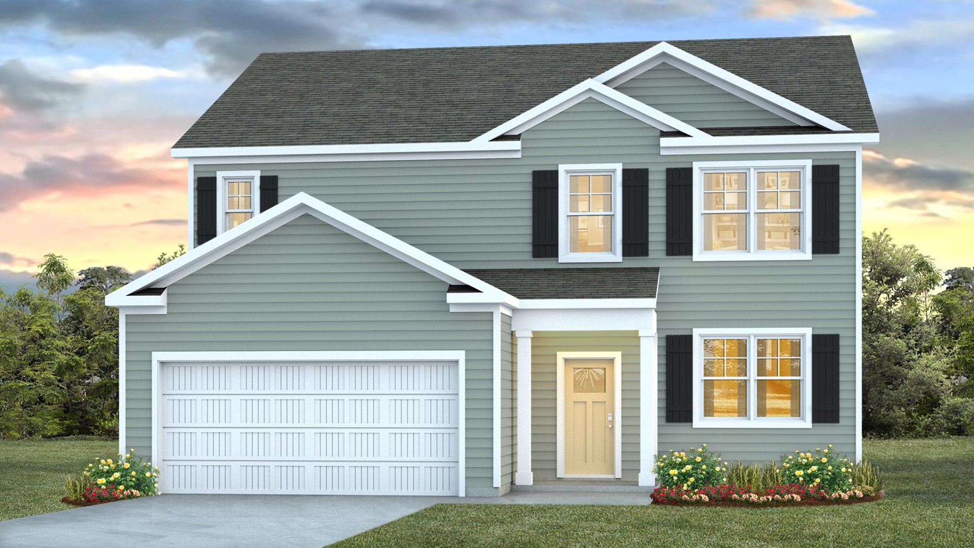 The Elle is one of our two-story floorplans in Brookside at Half Moon in Richlands, North Carolina. Inside this 5 bedroom, 3.5 bathroom home, you’ll find 2,713 square feet of comfortable living.