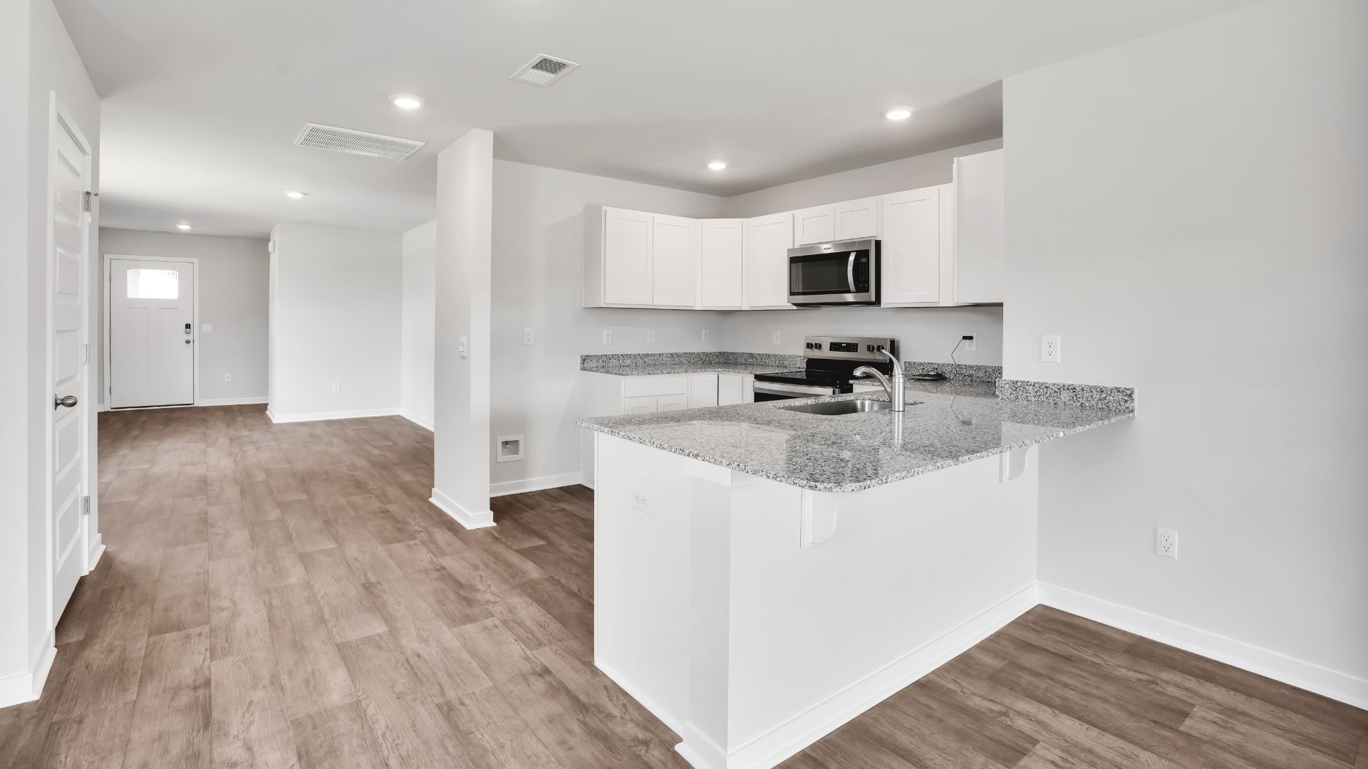 Inside this 3 bedroom, 2 bathroom home, you’ll find 1,459 square feet of comfortable living. This one-story home is meticulously designed to optimize living space through an open-concept layout.