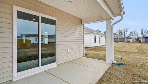 The primary bedroom features an ensuite bathroom with a double vanity, granite countertops, and walk-in closet . Each bedroom has carpeted floors along with a closet that are versatile to fit your family's needs, whether they become bedrooms or home offices.