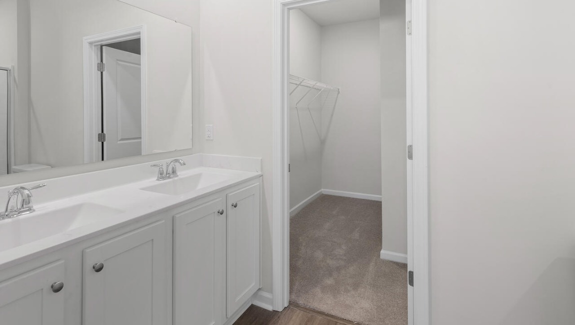 Main bathroom with double vanity