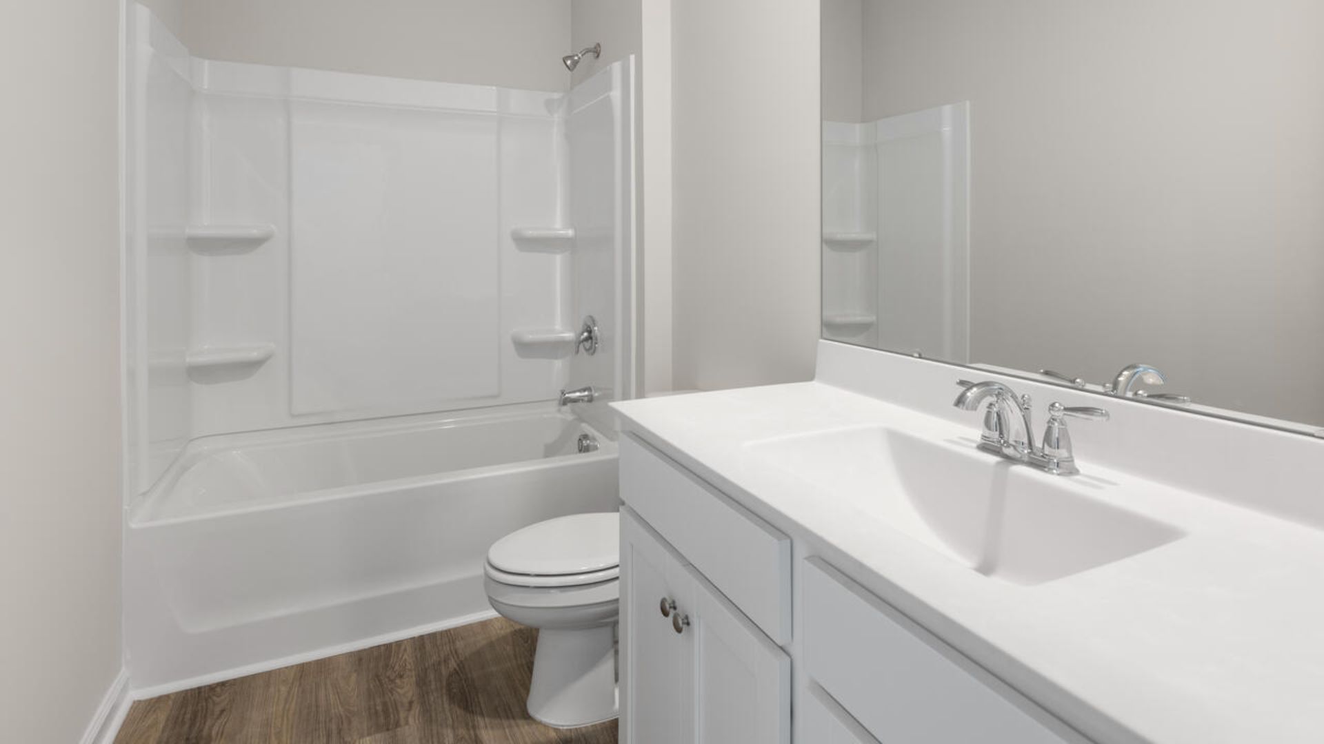 There are another two bedrooms and bath. In every bedroom you’ll have carpet flooring and a closet in each room. Whether these rooms become bedrooms, office spaces, or other bonus rooms, there is sure to be comfort.