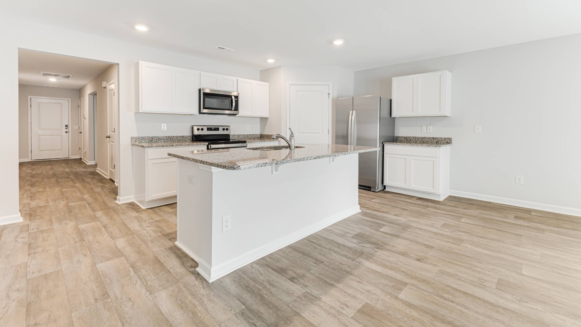 Open kitchen with island