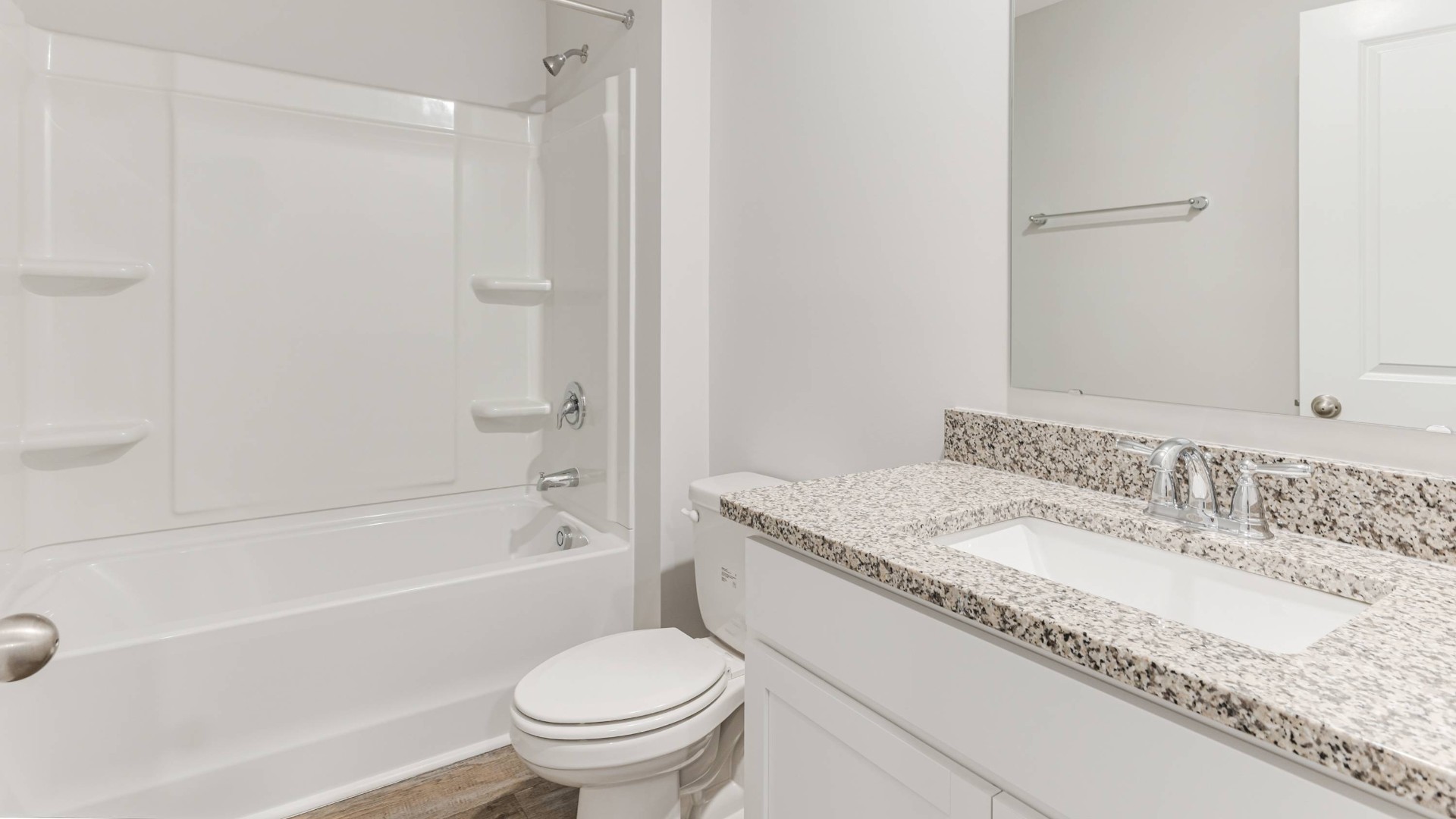 Guest bathroom with shower and tub combo