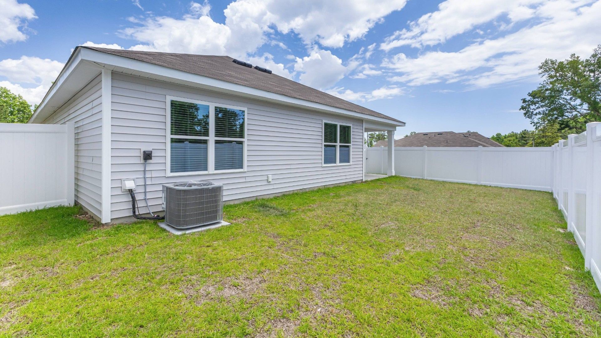 View from backyard of back of home