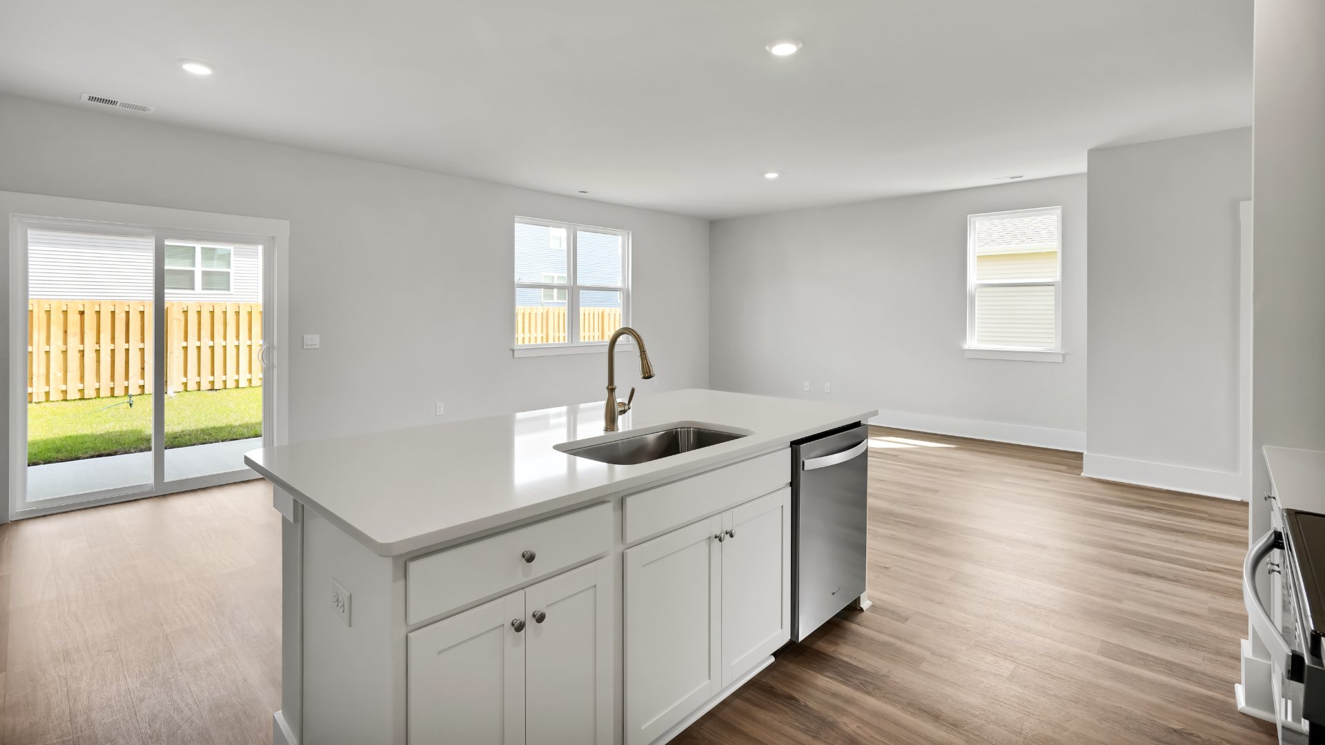 You’ll never be too far from the action with the living and dining area right there.
