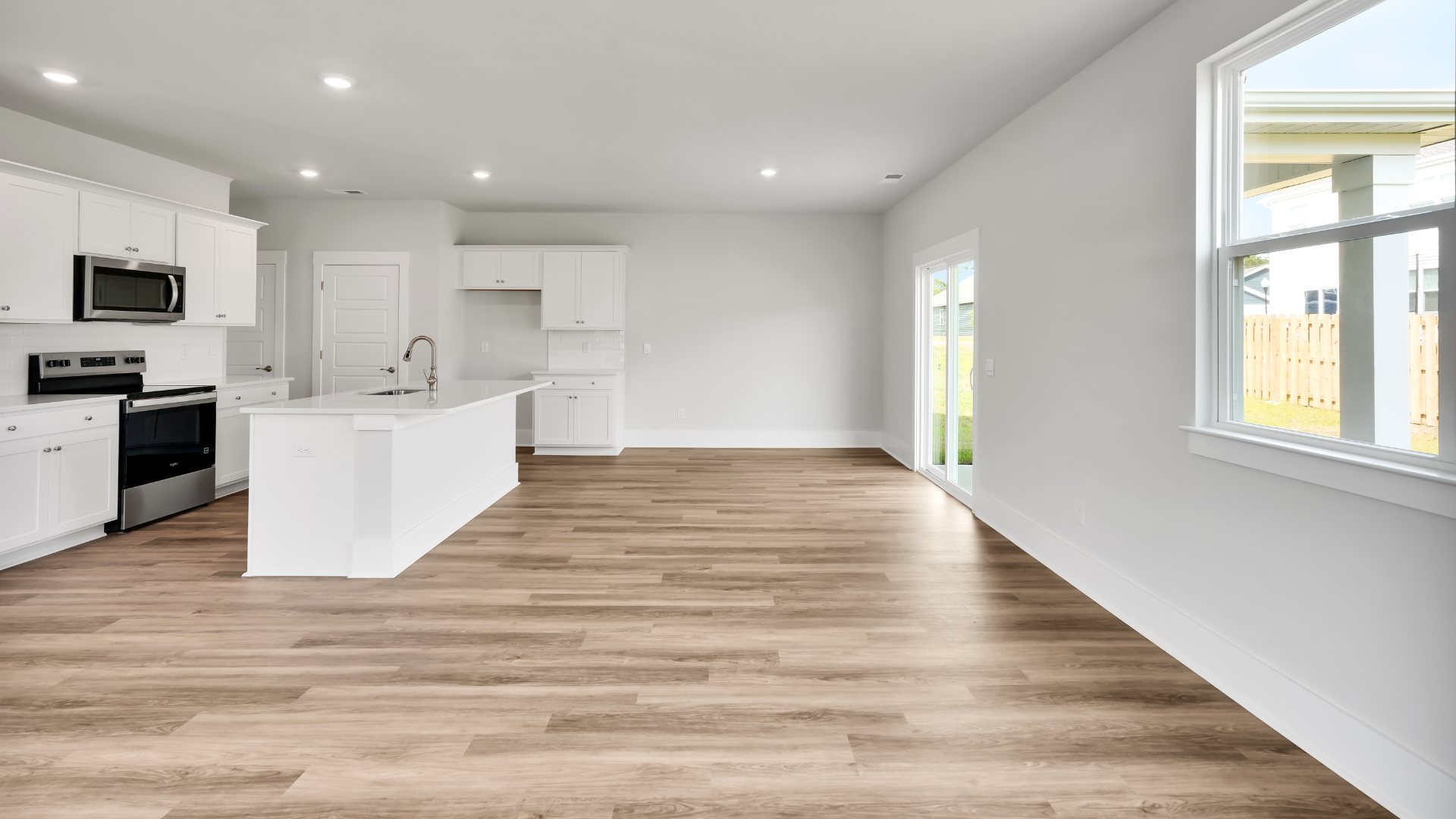 You’ll never be too far from the action with the living and dining area right there.