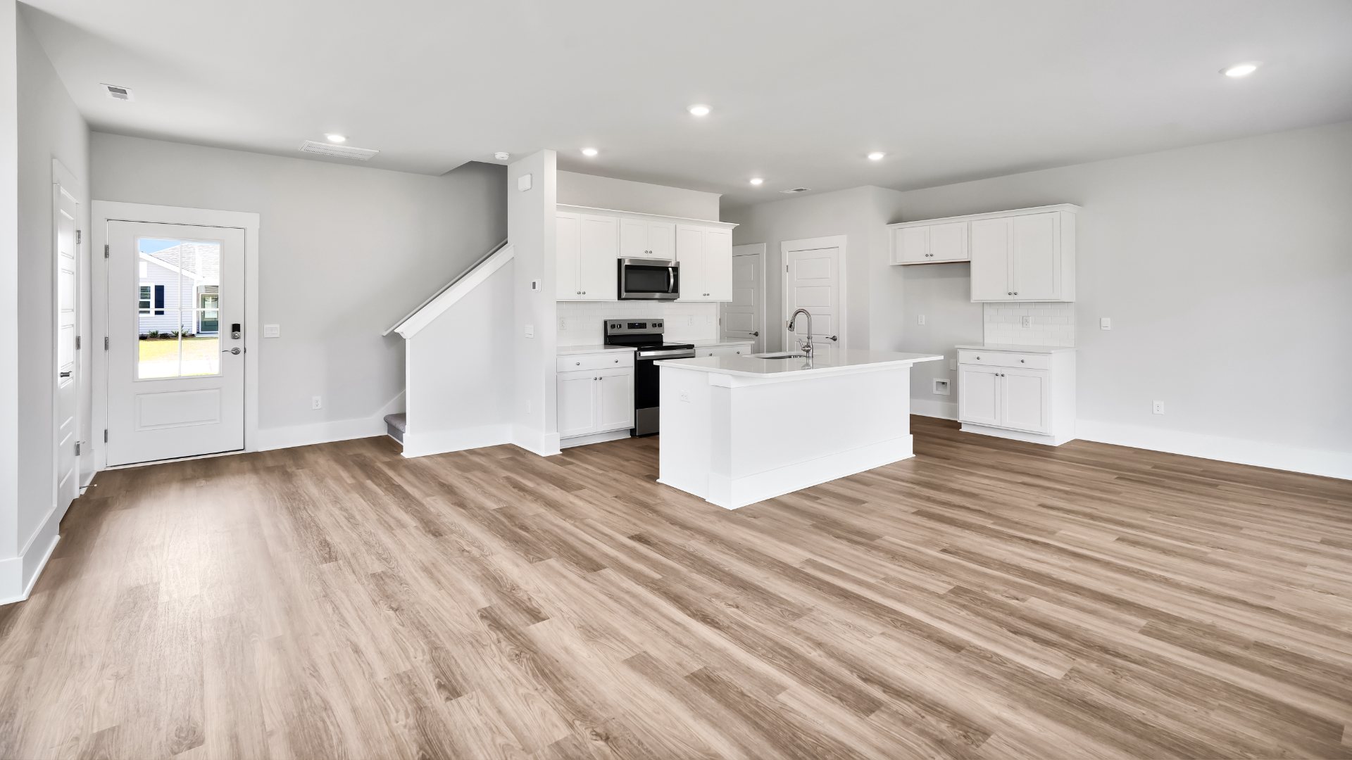 You’ll never be too far from the action with the living and dining area right there.