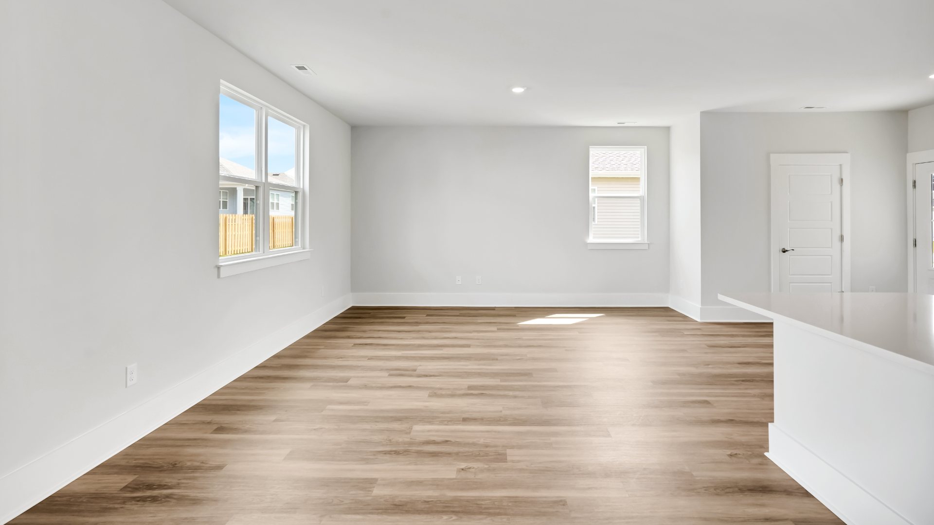 You’ll never be too far from the action with the living and dining area right there.