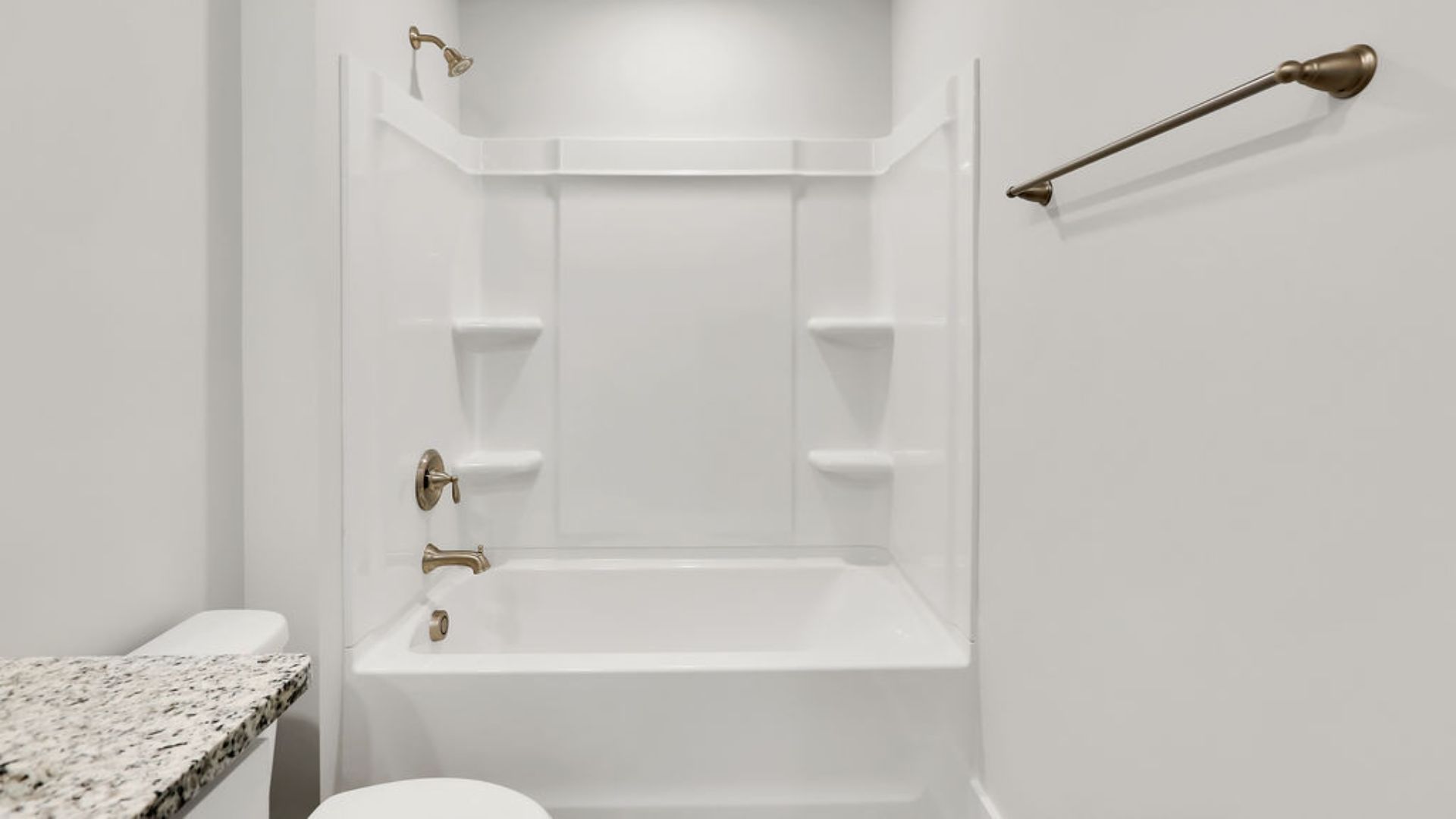 This new home will feature 9 ft. ceilings, beautiful quartz kitchen countertops, granite countertops in the two full bathrooms, luxury vinyl plank flooring