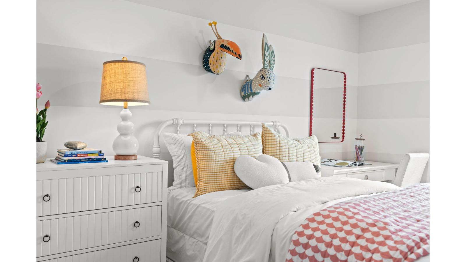 The additional three spacious bedrooms allow for everyone to have privacy and share access to the second full bathroom.