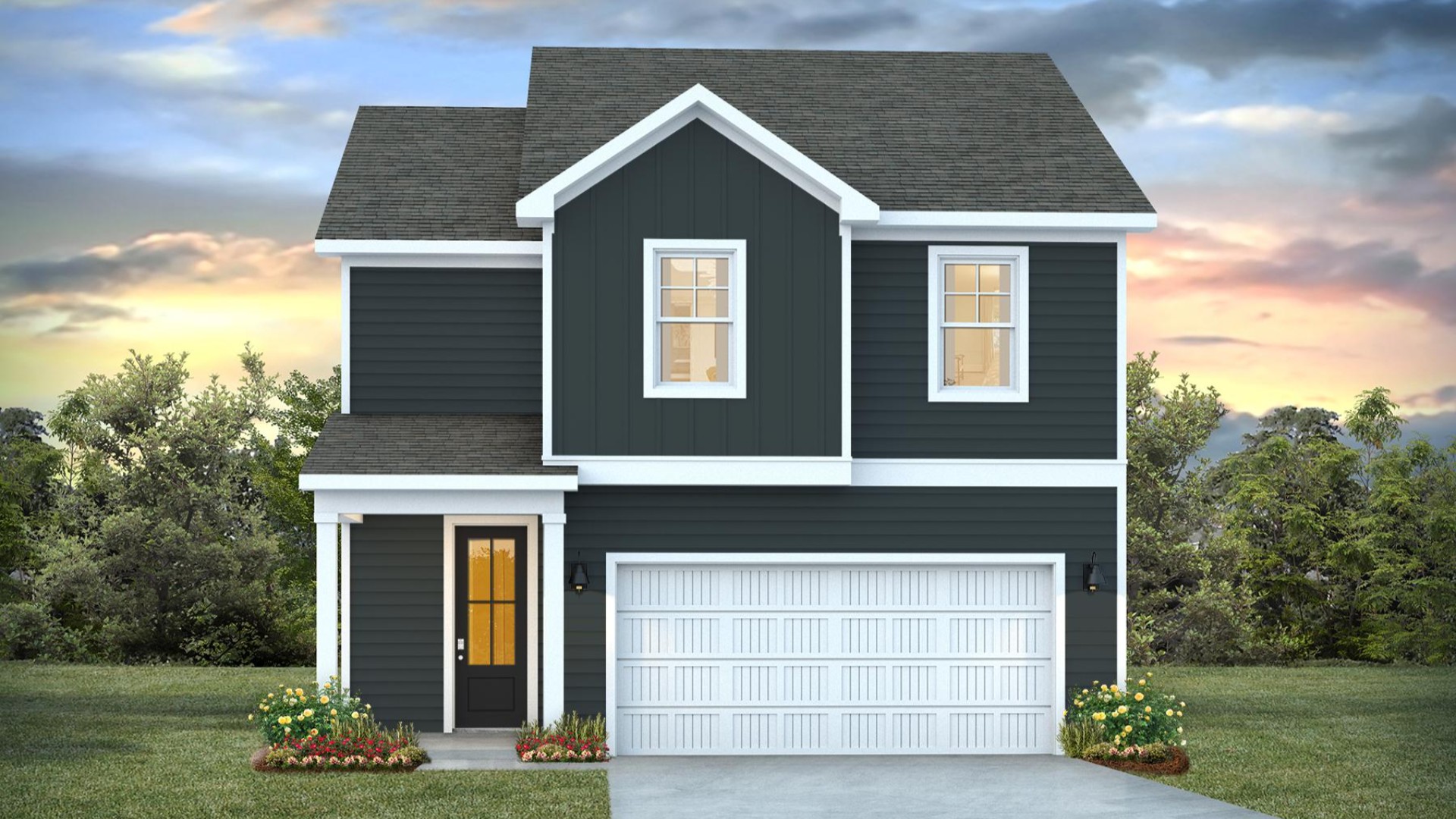 The Pine is a 1,953 square foot open concept two-story home, offering four bedrooms, two and a half bathrooms and a two-car garage. With 3 modern exteriors to choose from, the Pine is sure to turn heads.