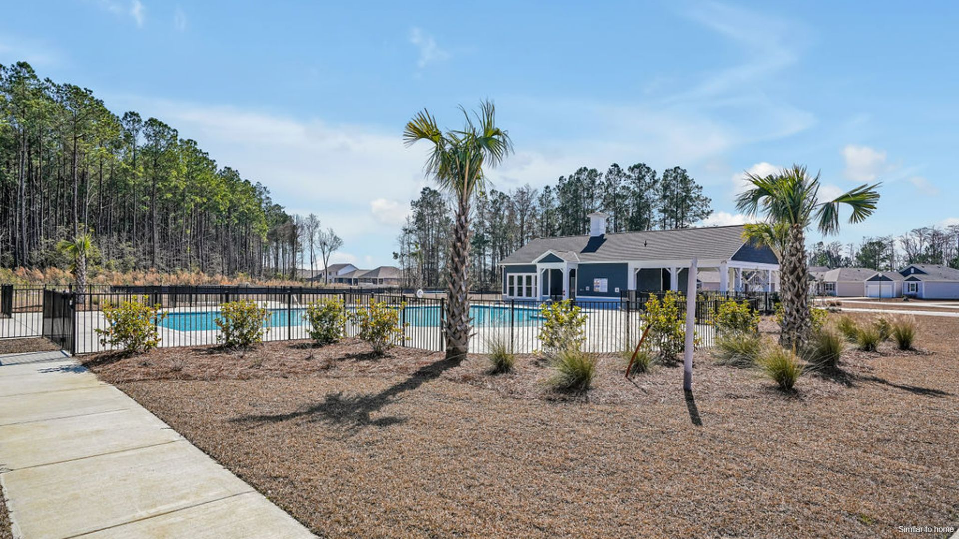 Homeowners will enjoy community amenities that include a pool, firepit, pavilion with fitness room.