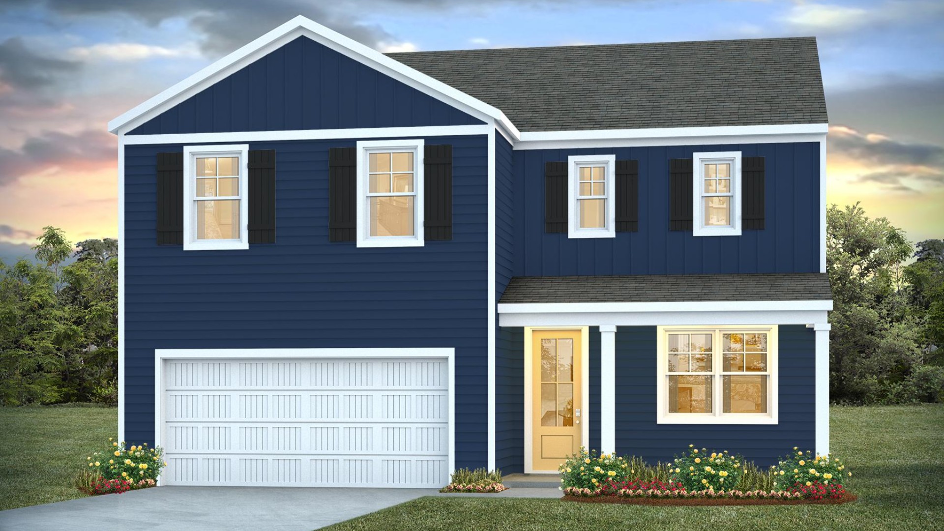 Inside this 4 bedroom, 2.5 bathroom home, you’ll find 2,338 square feet of comfortable living. The living area is an open concept, where your kitchen, living, and dining areas blend seamlessly into a space perfect for everyday living and entertaining.
