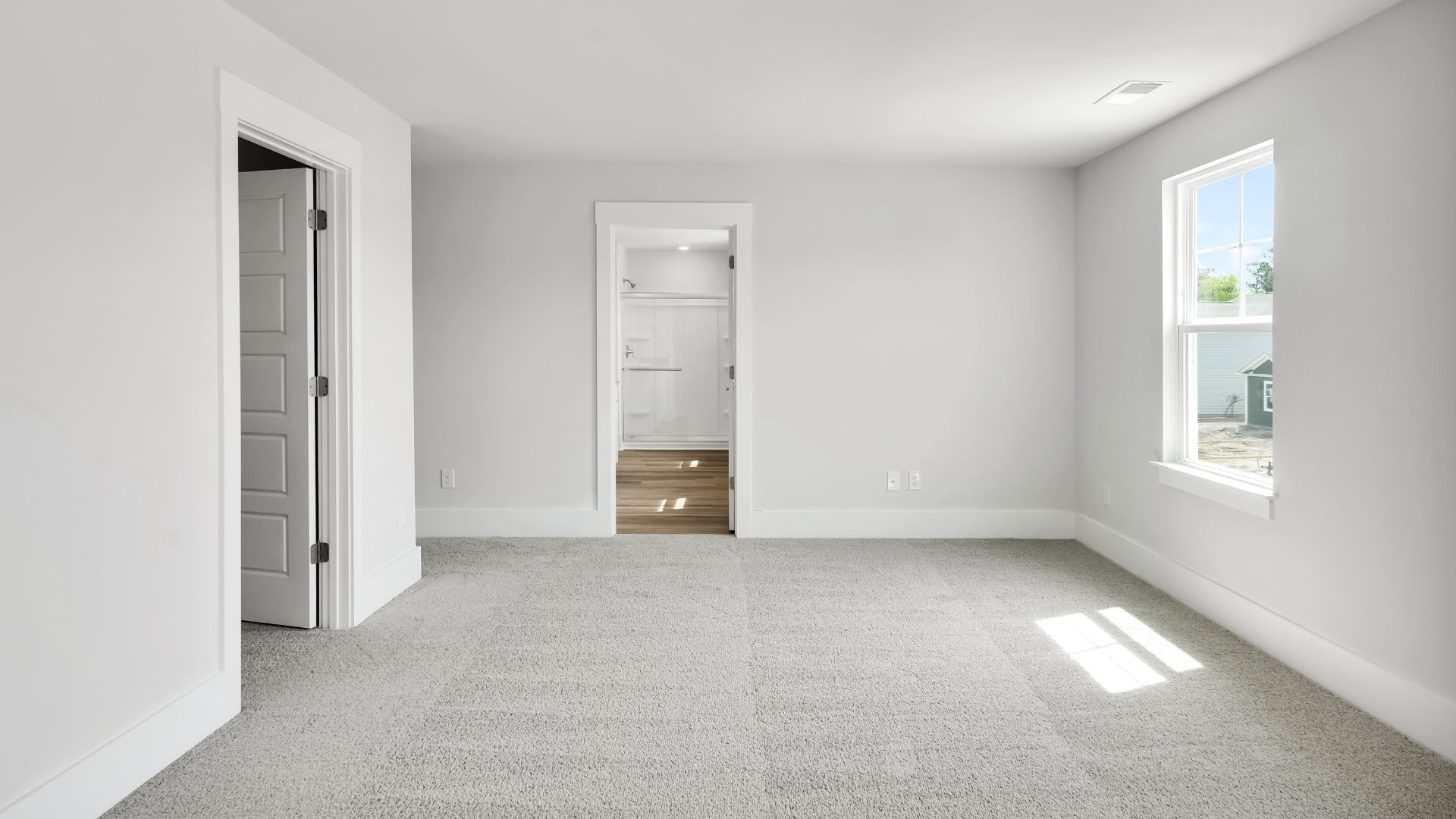 Upstairs, the primary bedroom has its own attached bathroom that features a walk-in closet and all the space you need to get ready in the morning. S